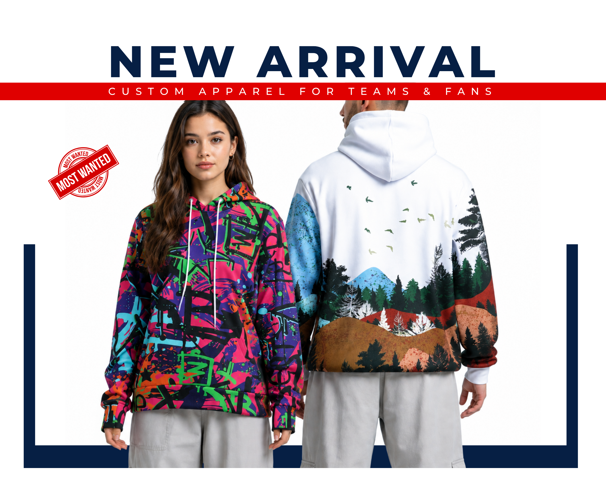 Custom Full Sleeve Hoodie product images showing personalization options