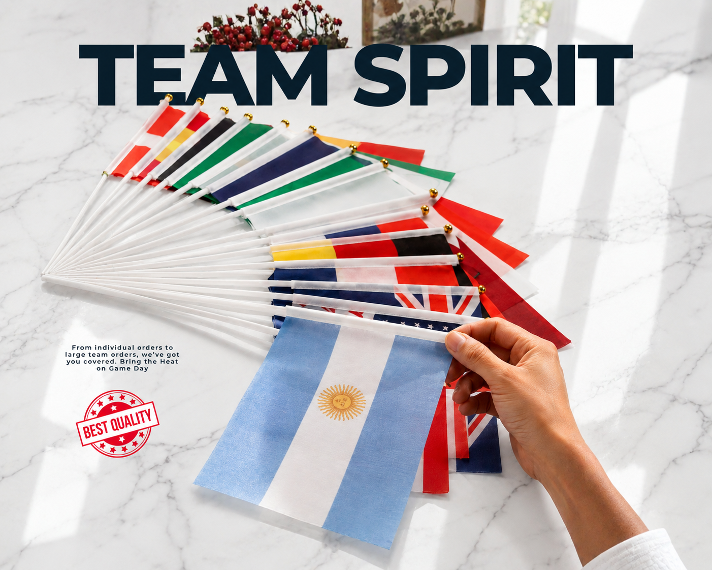 Wave country colors proudly with vibrant custom flags made for unforgettable match days.