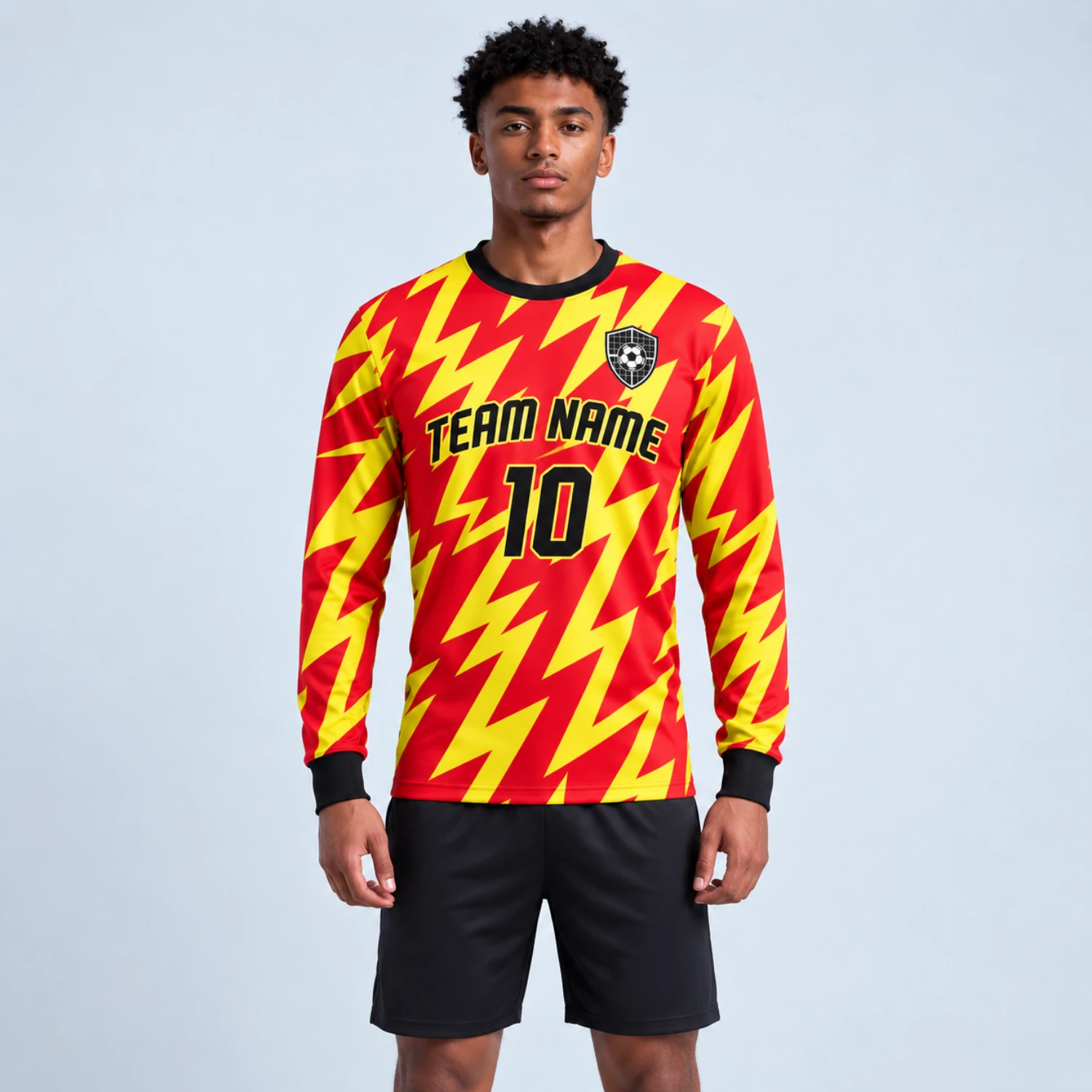 Long Sleeve Soccer Jersey with 150G Interlock