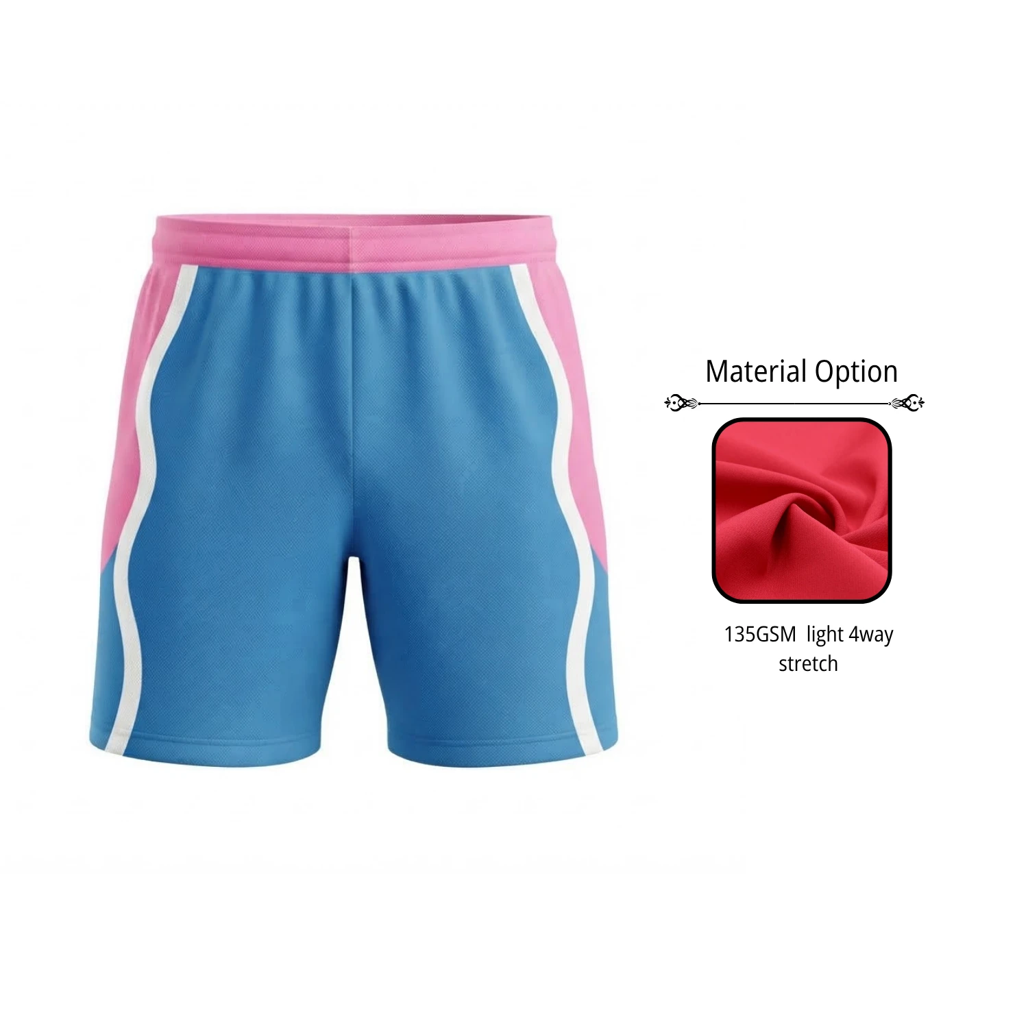 Women’s Full Sublimation Board Shorts – 135GSM 4-Way Stretch Quick Dry Swim