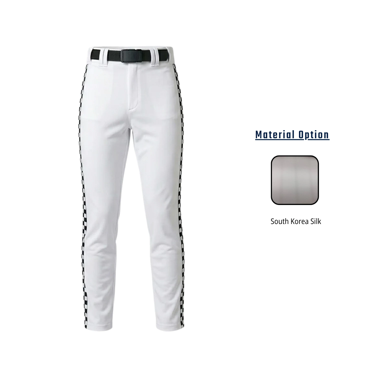 Custom Contrast Pocket Baseball Pants – Premium South Korea Silk