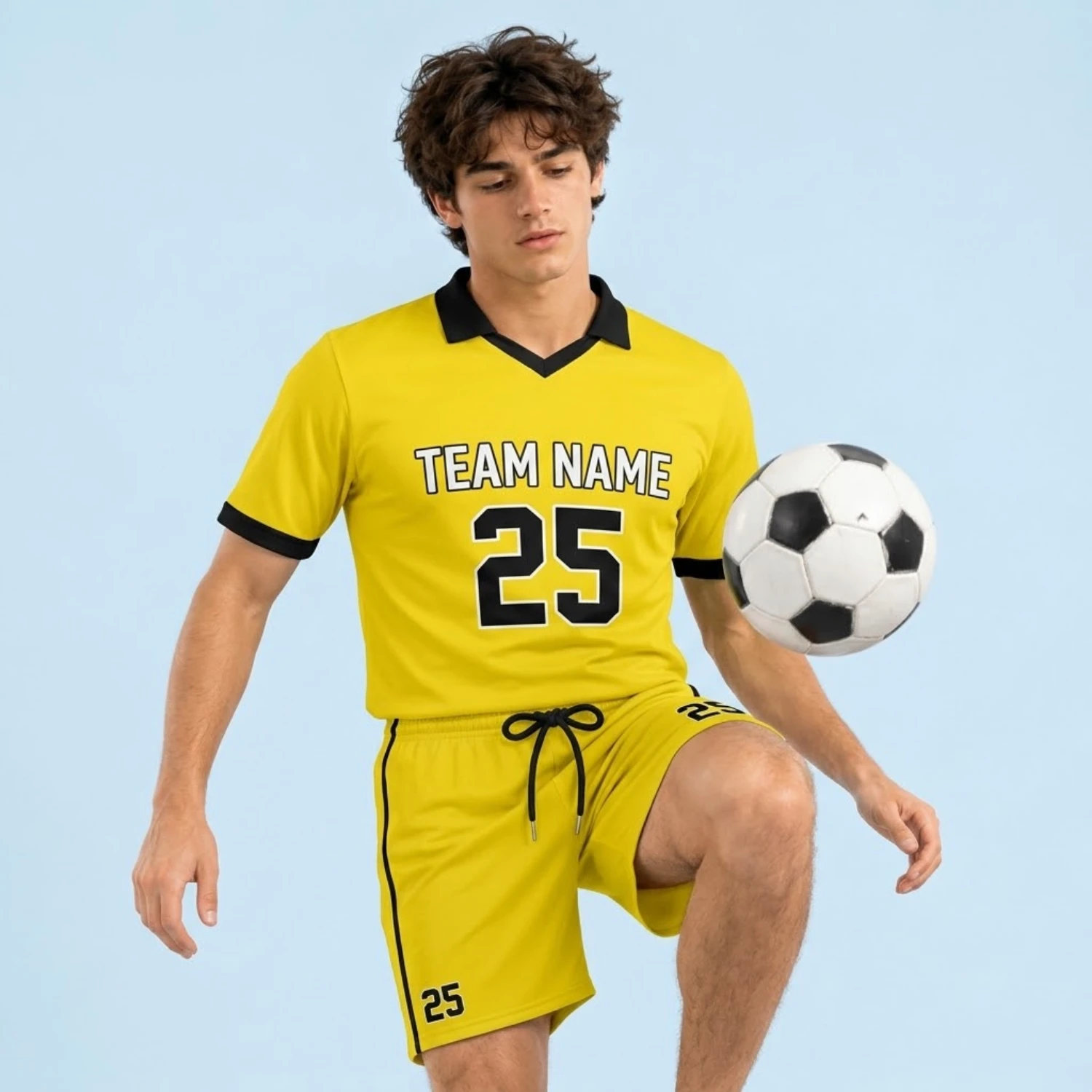 Custom VIP Performance Soccer Uniform Set – Mesh Jersey & Shorts
