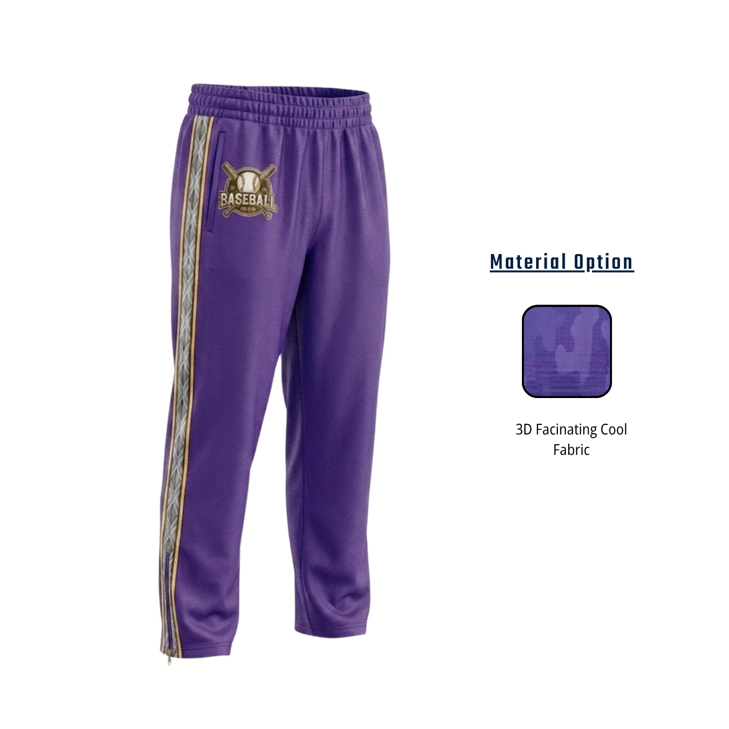 Premium 3D Cool Fabric Team Track Pants