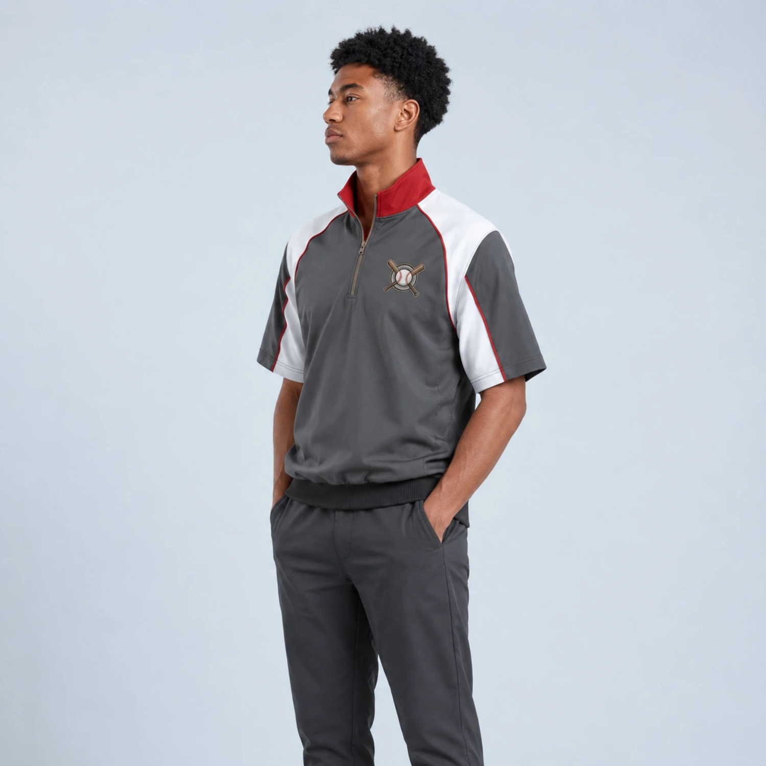 Custom Memory Velvet Quarter Zip Windbreaker Jacket