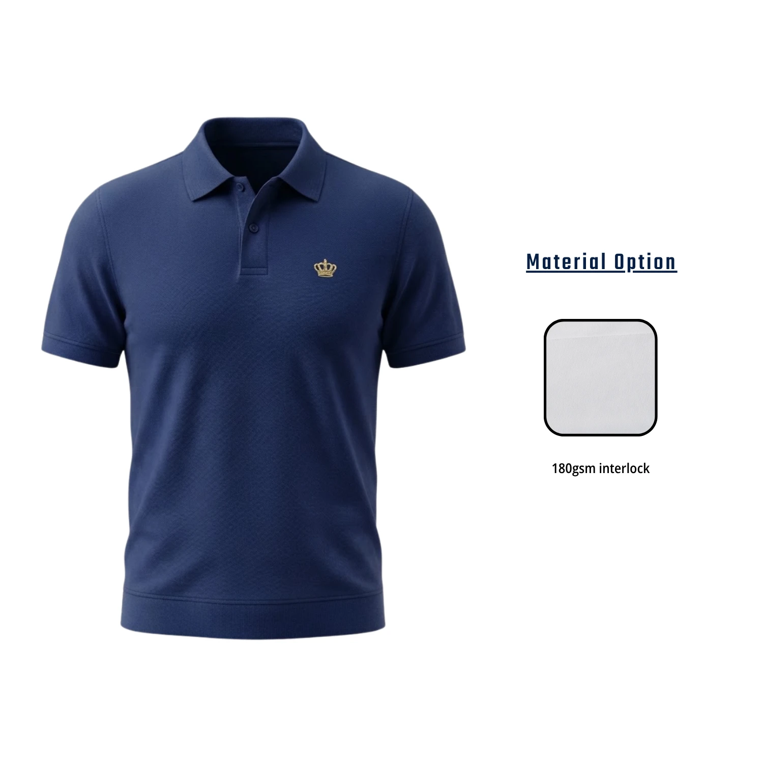 Custom Interlock Short Sleeve Polo Shirt