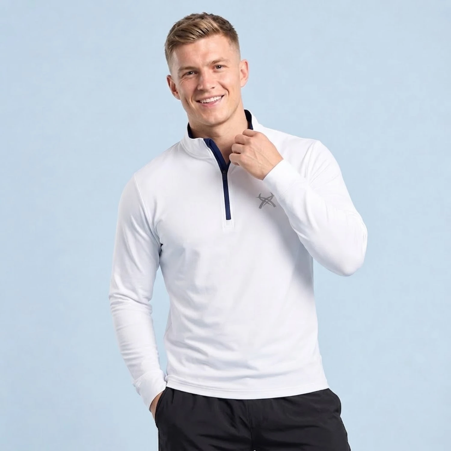 Custom 250G Looped Terry Half Zip Sweatshirt