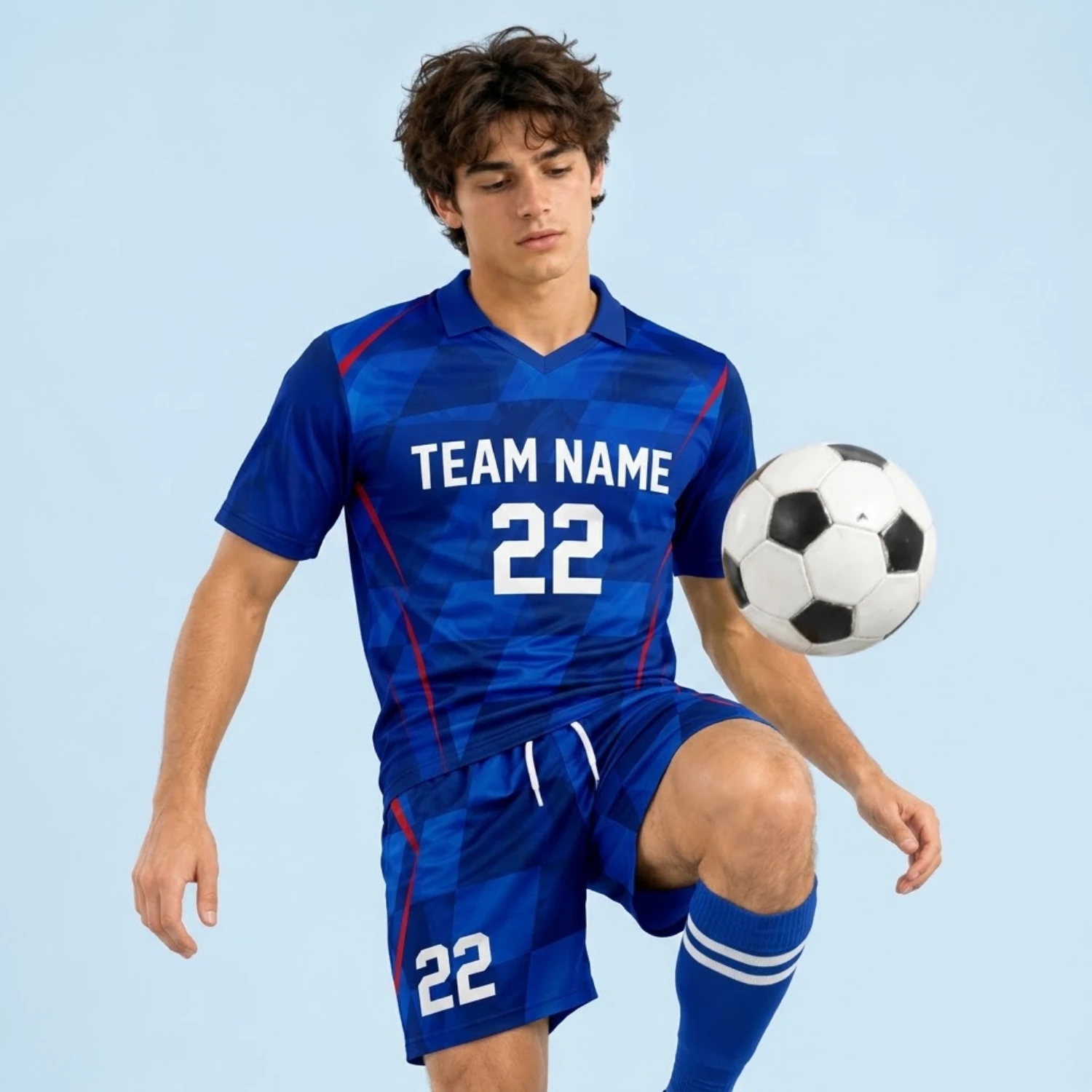Custom Breathable Soccer Uniform Set – Jersey & Shorts