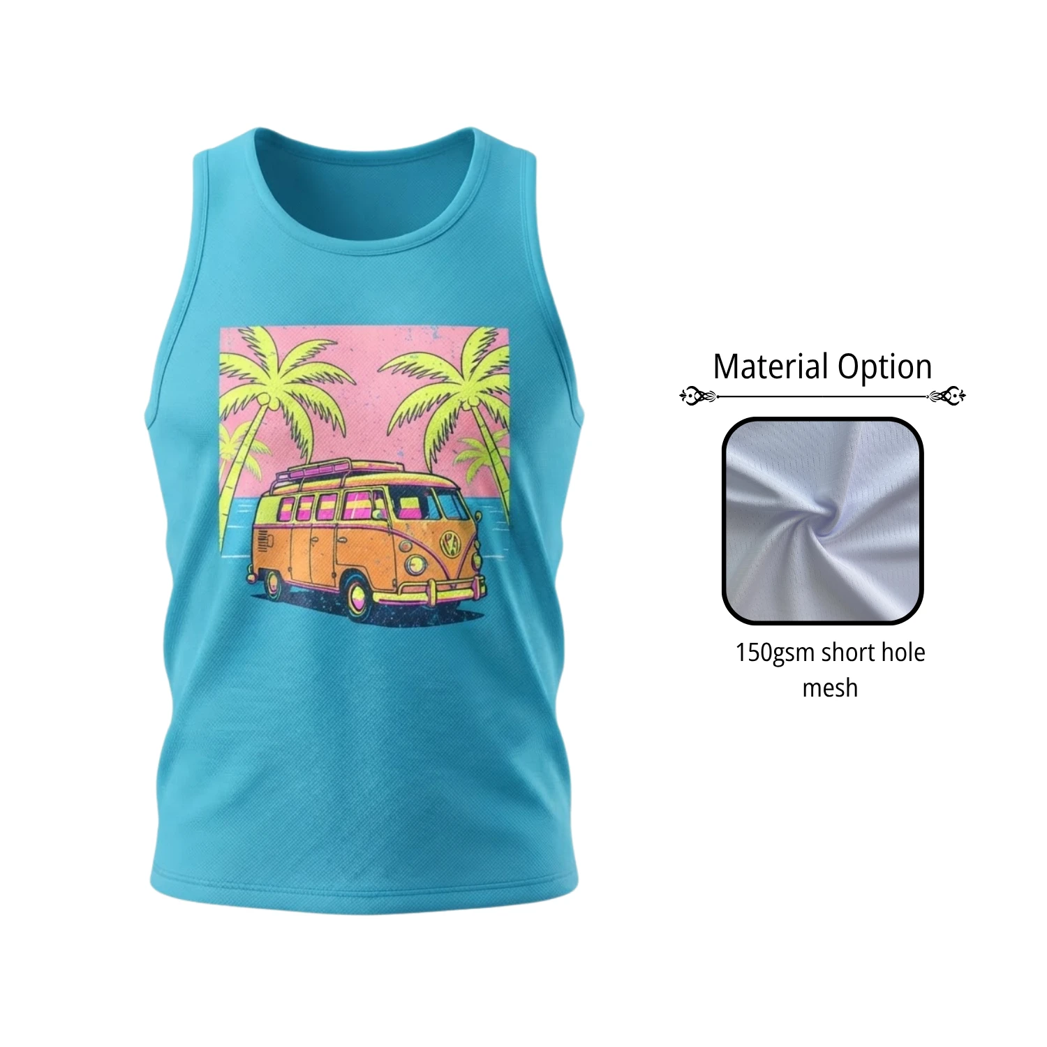 Custom Sublimation Short Hole Mesh Tank Top