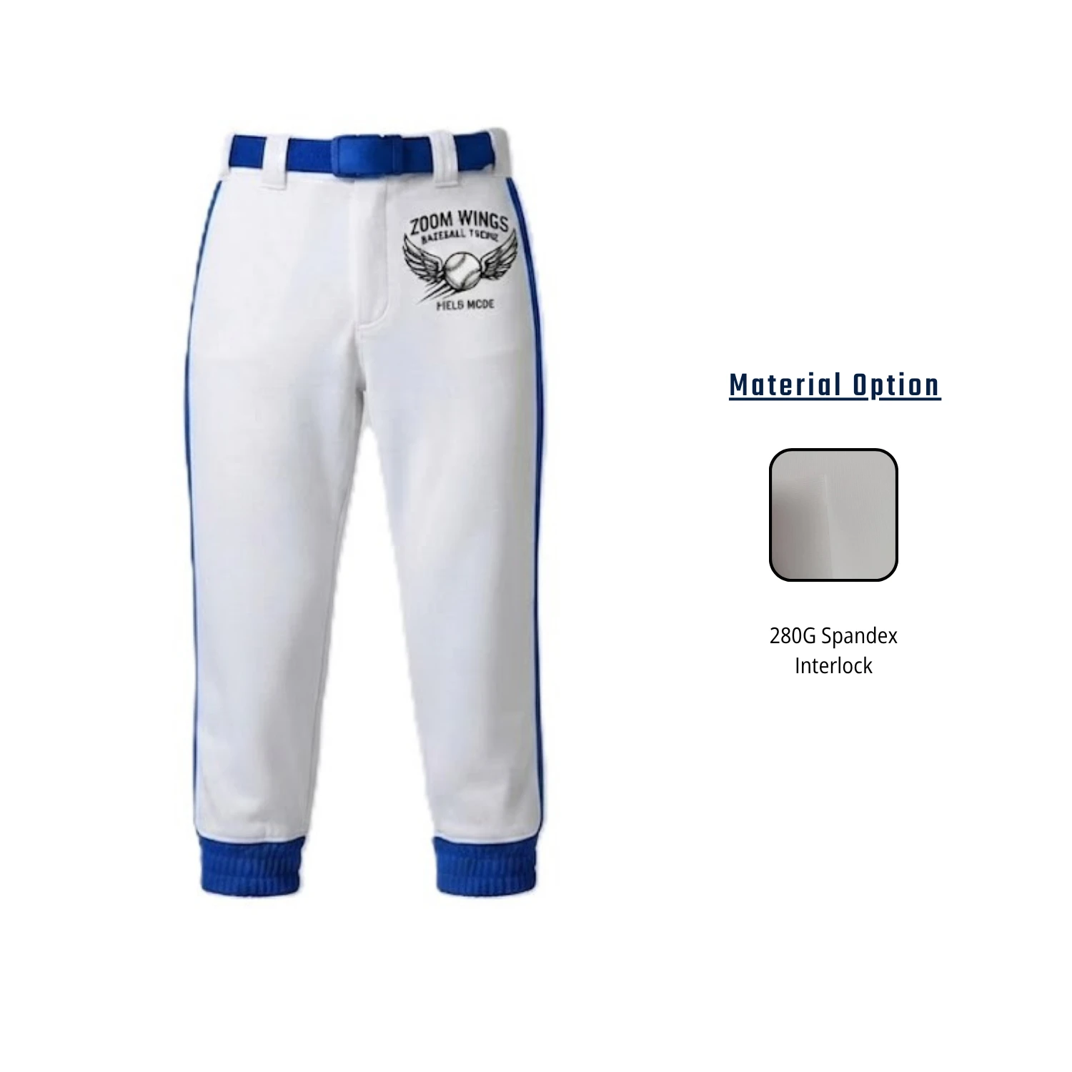 Custom Sublimated Capri Baseball Pants – 280G Spandex Interlock