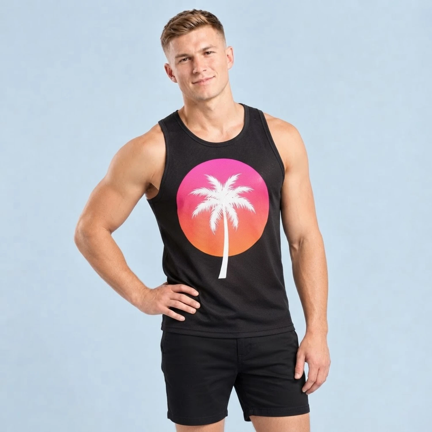 Sublimation Classic Tank Top – Custom 150GSM Flower Mesh