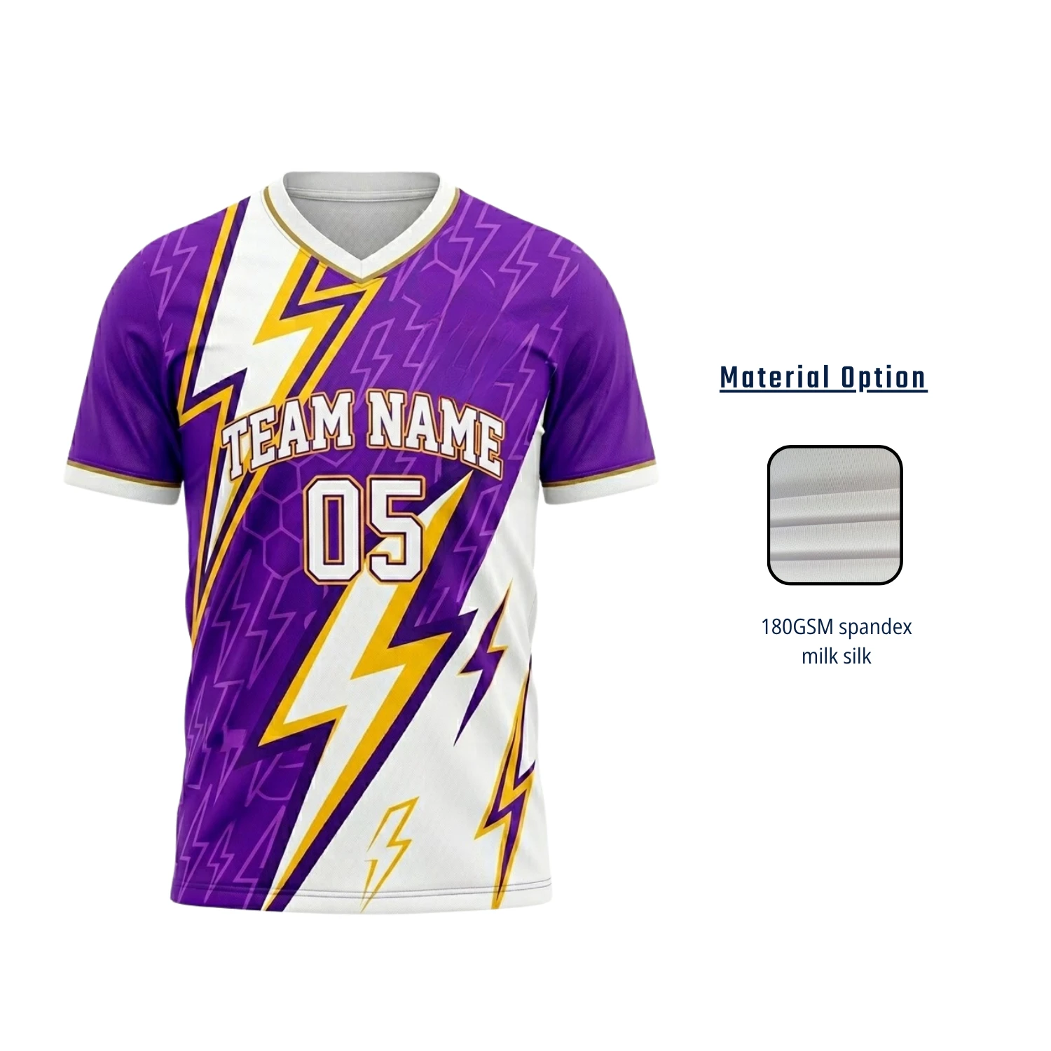 Custom Sublimation Short Sleeve Soccer Jersey with 75D Milk Silk