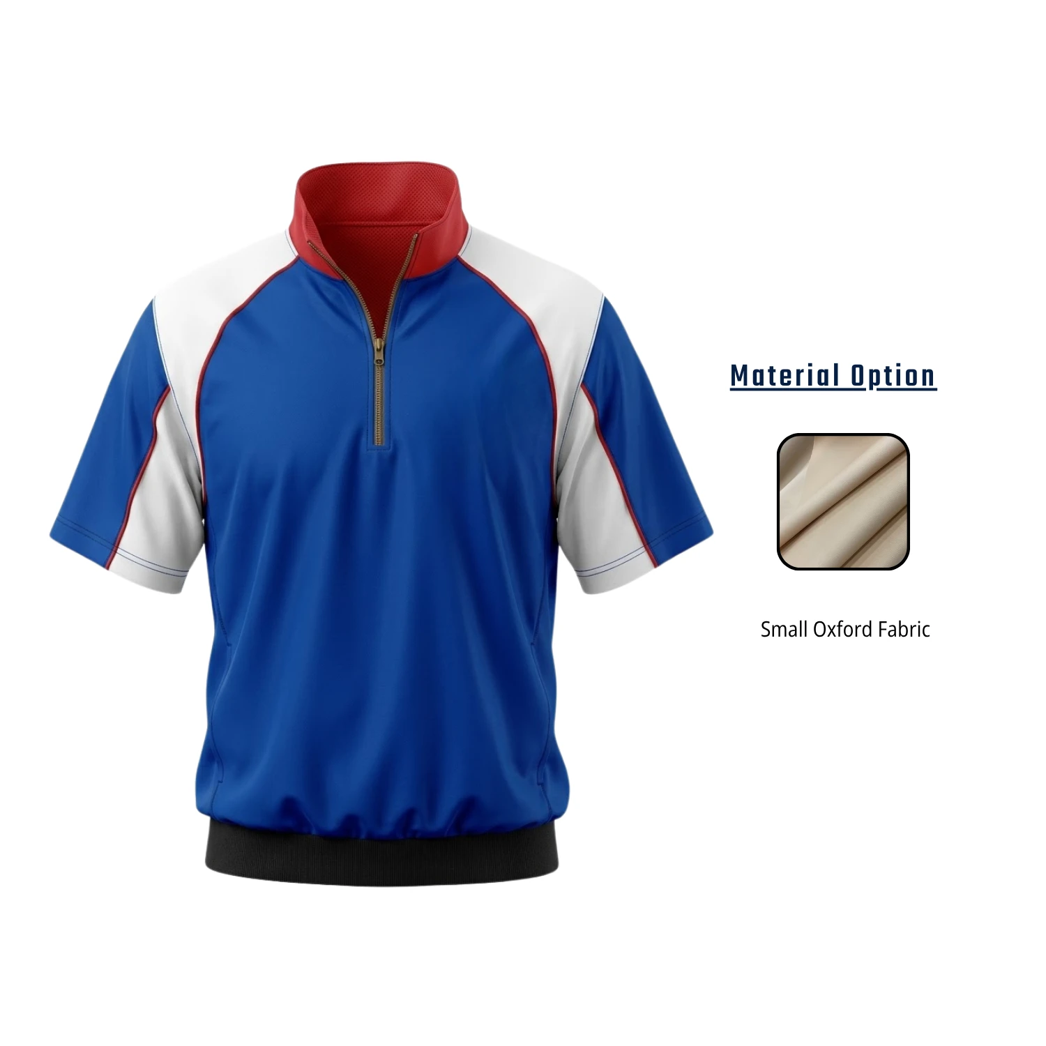 Custom Oxford Fabric Quarter Zip Windbreaker Jacket