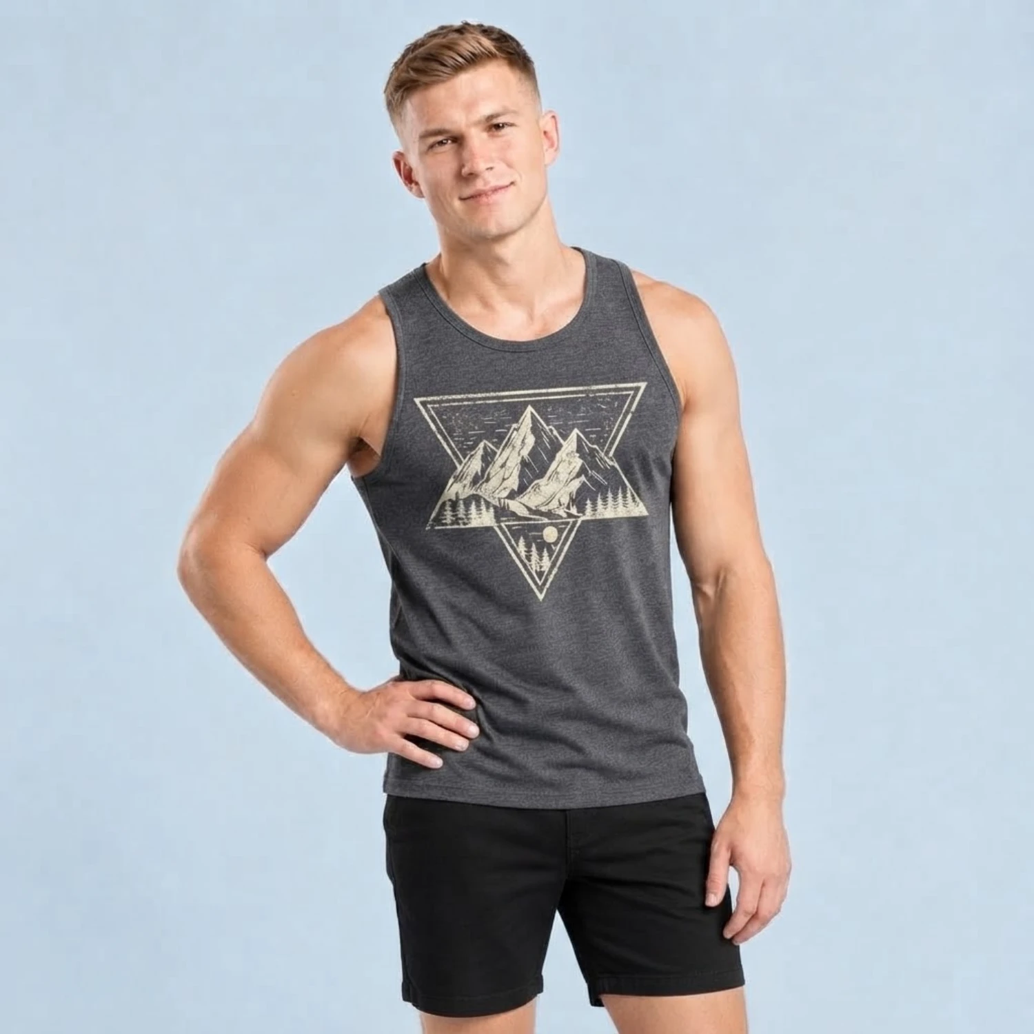 Custom 180GSM Interlock Sublimation Sleeveless T-Shirt