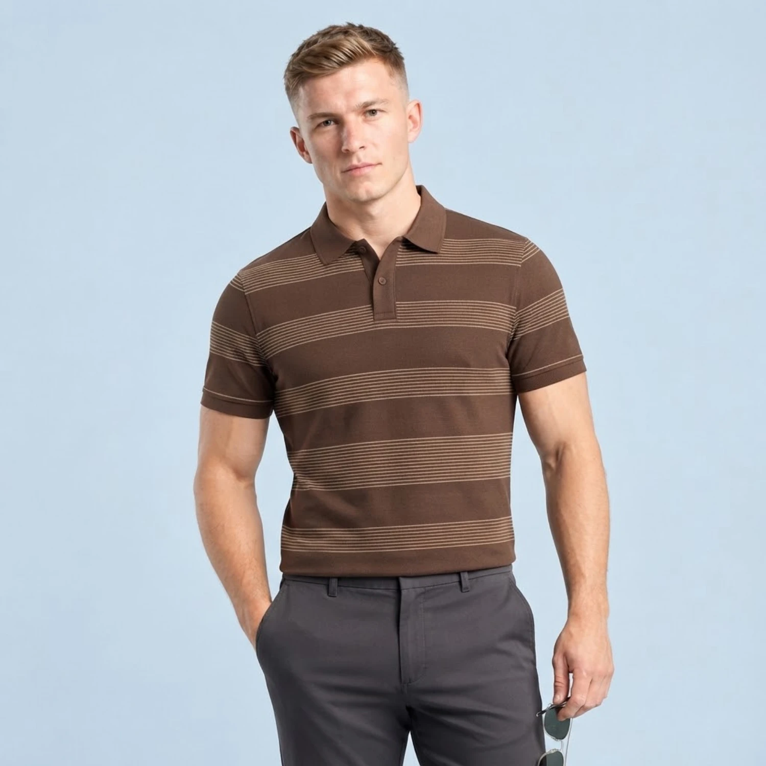 Men’s Butterfly Fabric Sublimation Short Sleeve Golf Polo Shirt