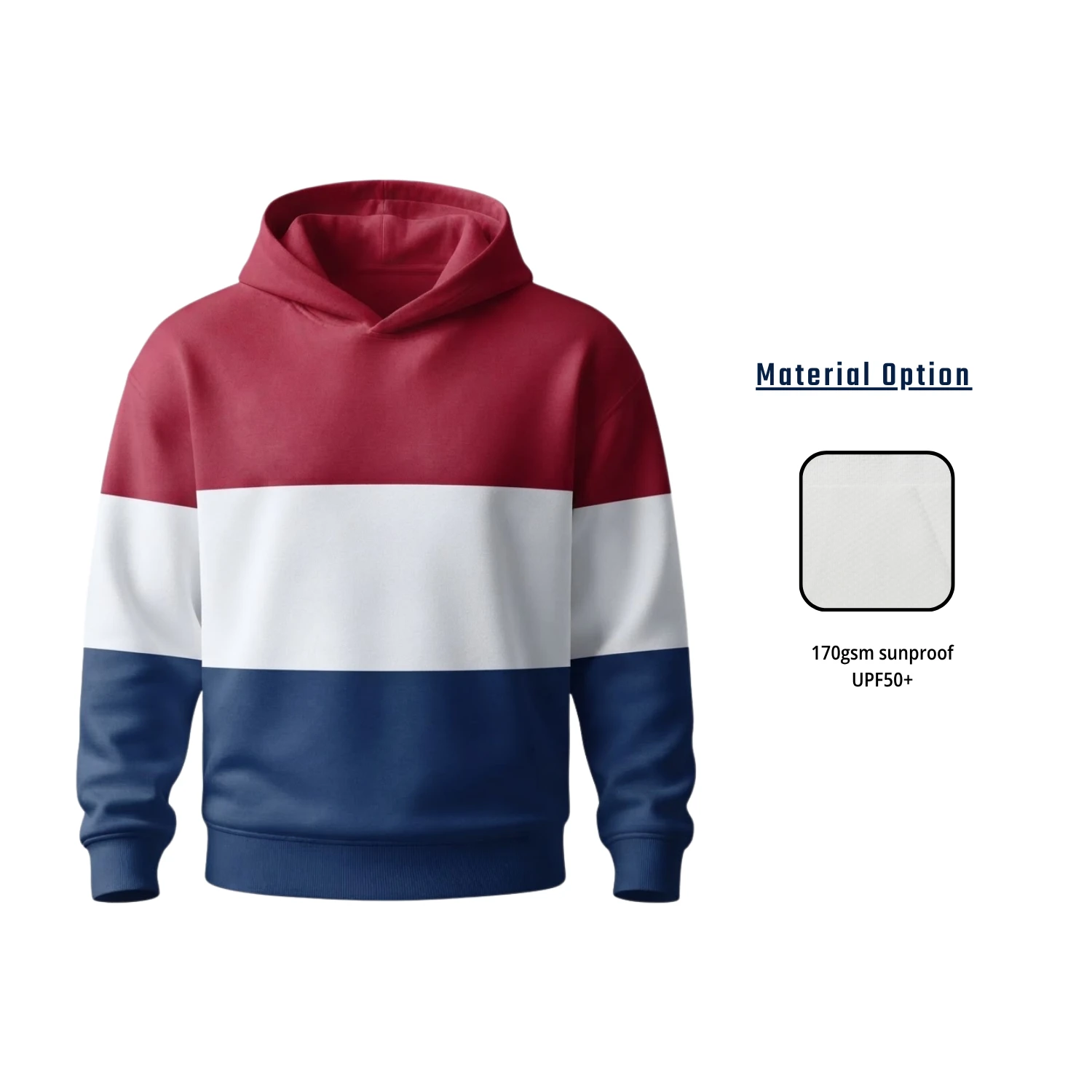 Custom UPF50+ Sublimation Long Sleeve Hooded Performance Shirt