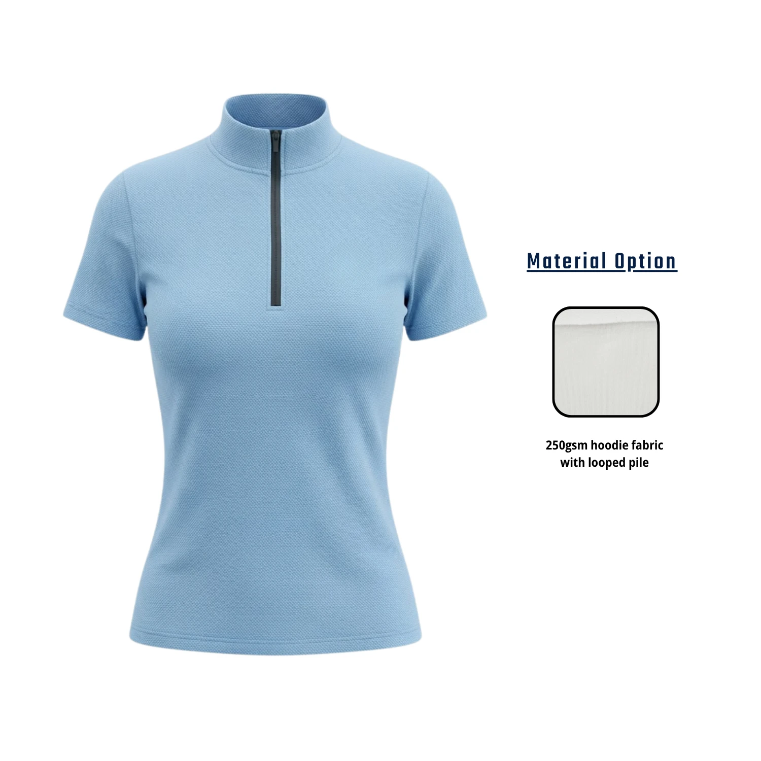 Custom 250G Looped Terry Quarter-Zip Pullover
