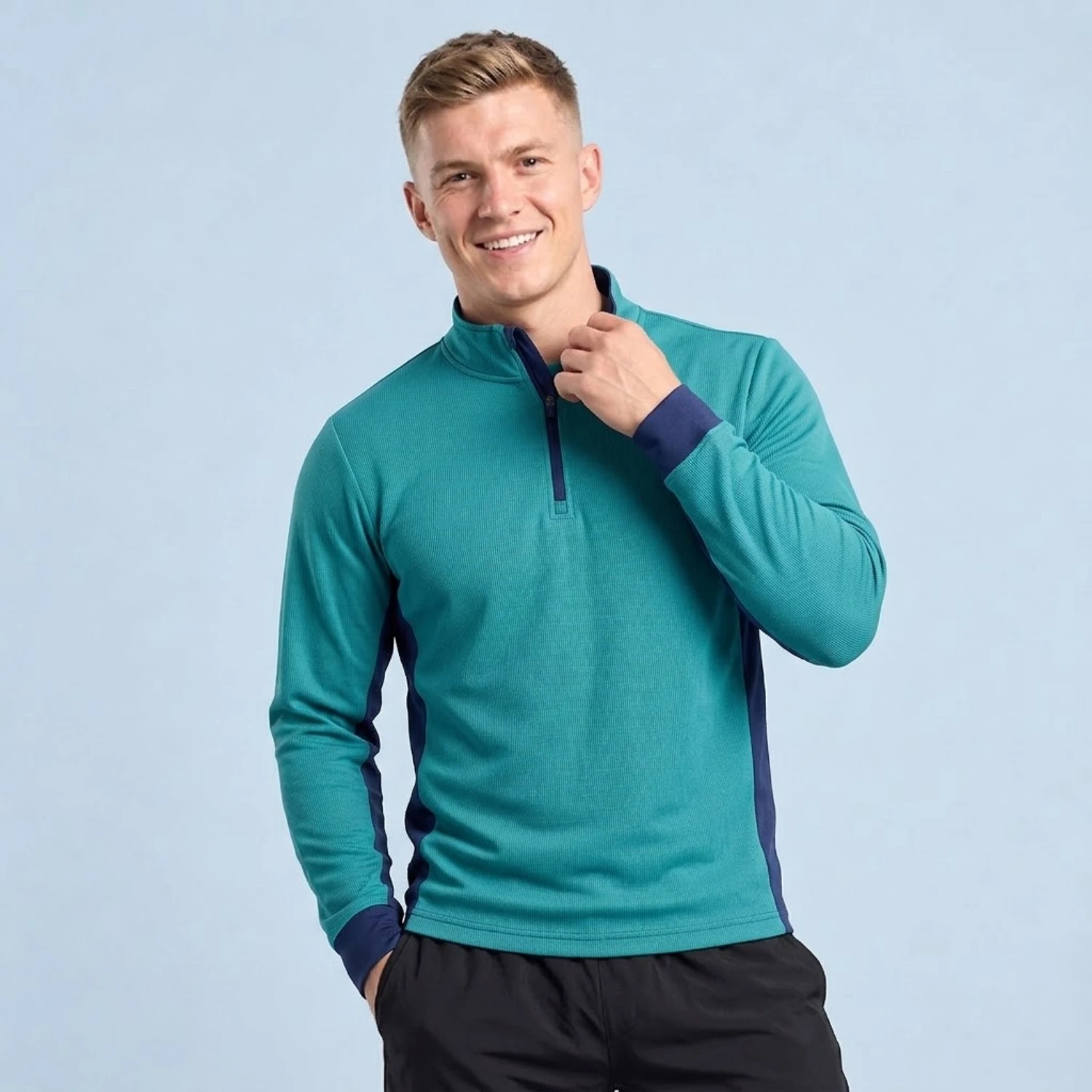 Custom 250G Lightweight Quarter Zip Sweatshirt