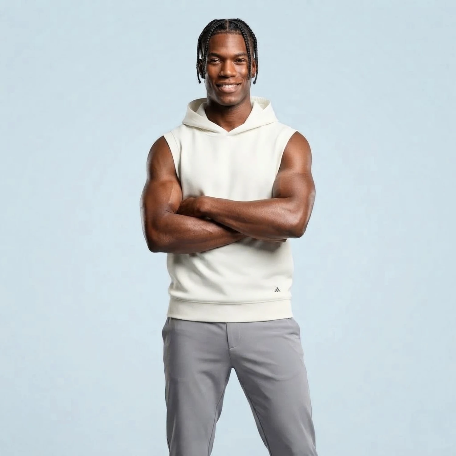 Custom Full Sublimation Sleeveless Hooded T-Shirt with 160GSM Brushed Milk Silk