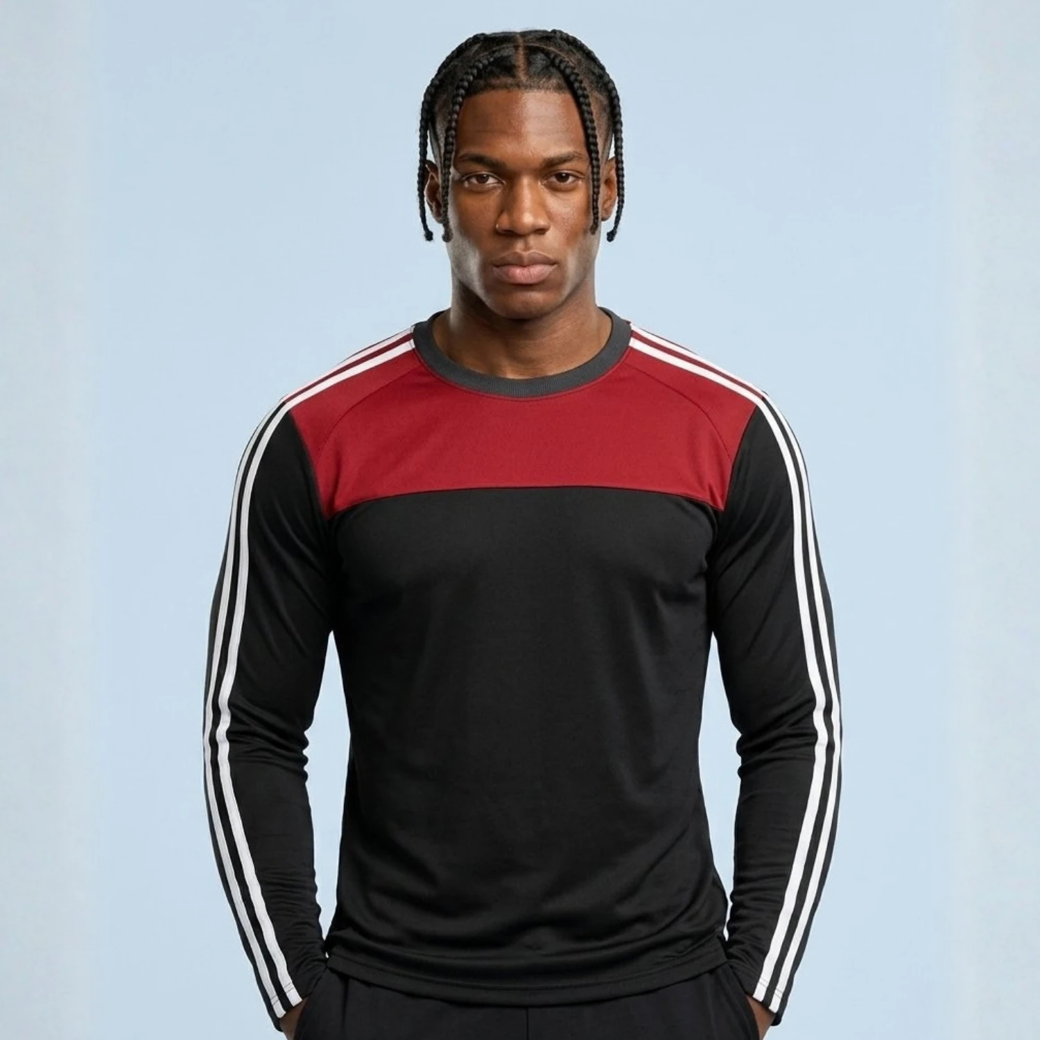 Custom Full Sublimation Long Sleeve Waffle Grid T-Shirt