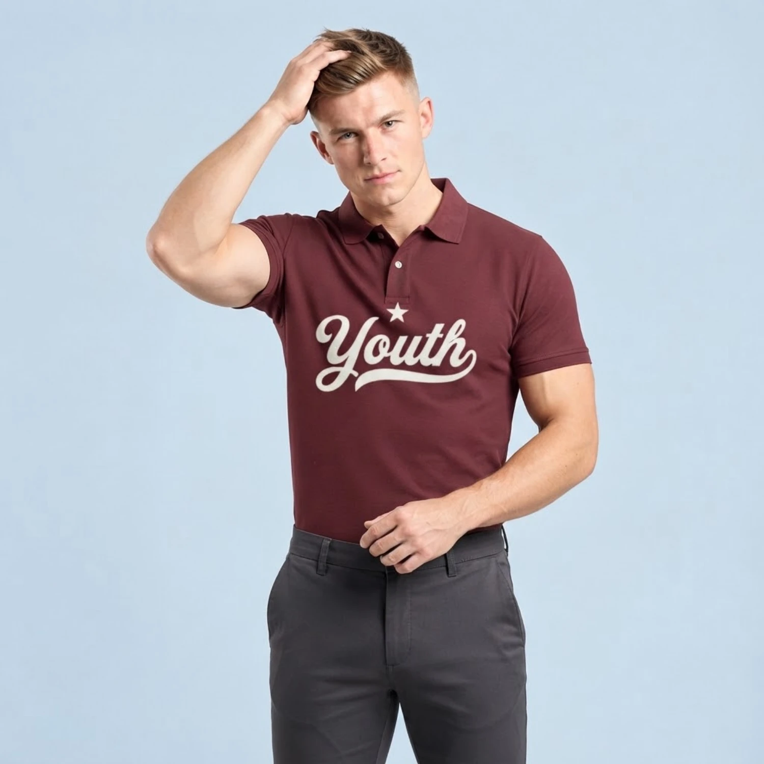 Custom Men's Sublimation Golf Polo Shirt – 150GSM Jacquard