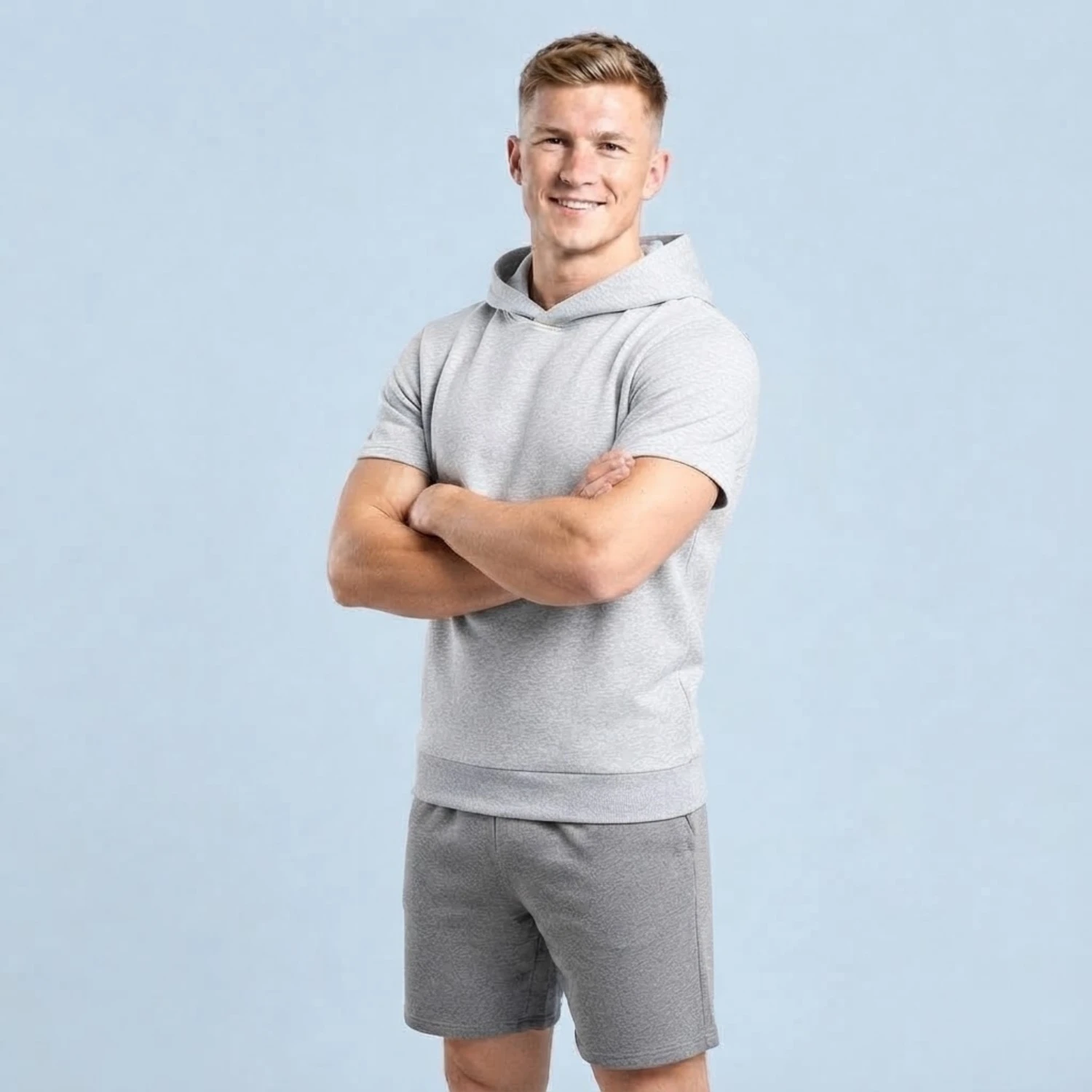 Custom Full Sublimation 160G Birdseye Mesh Short Sleeve Hooded T-Shirt