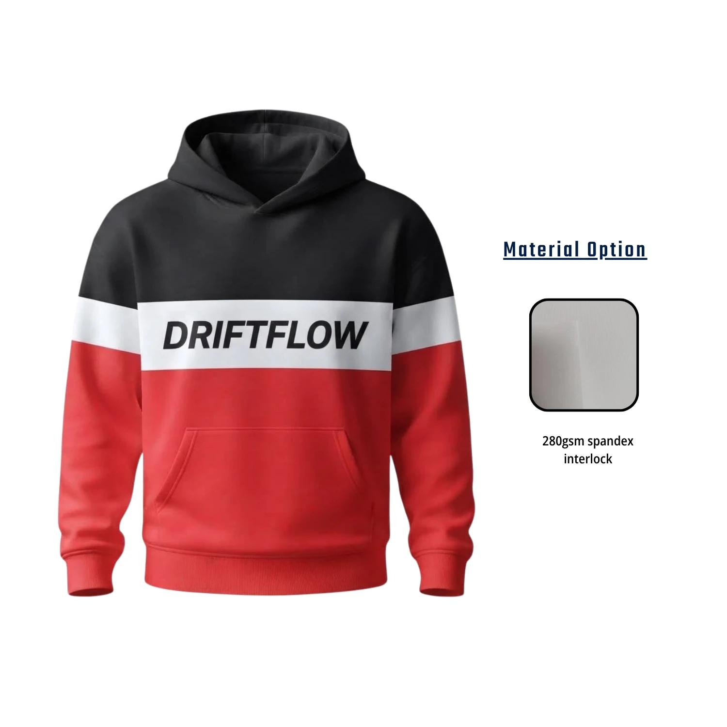 Custom Full Sublimation 280GSM Heavyweight Long Sleeve Hoodie