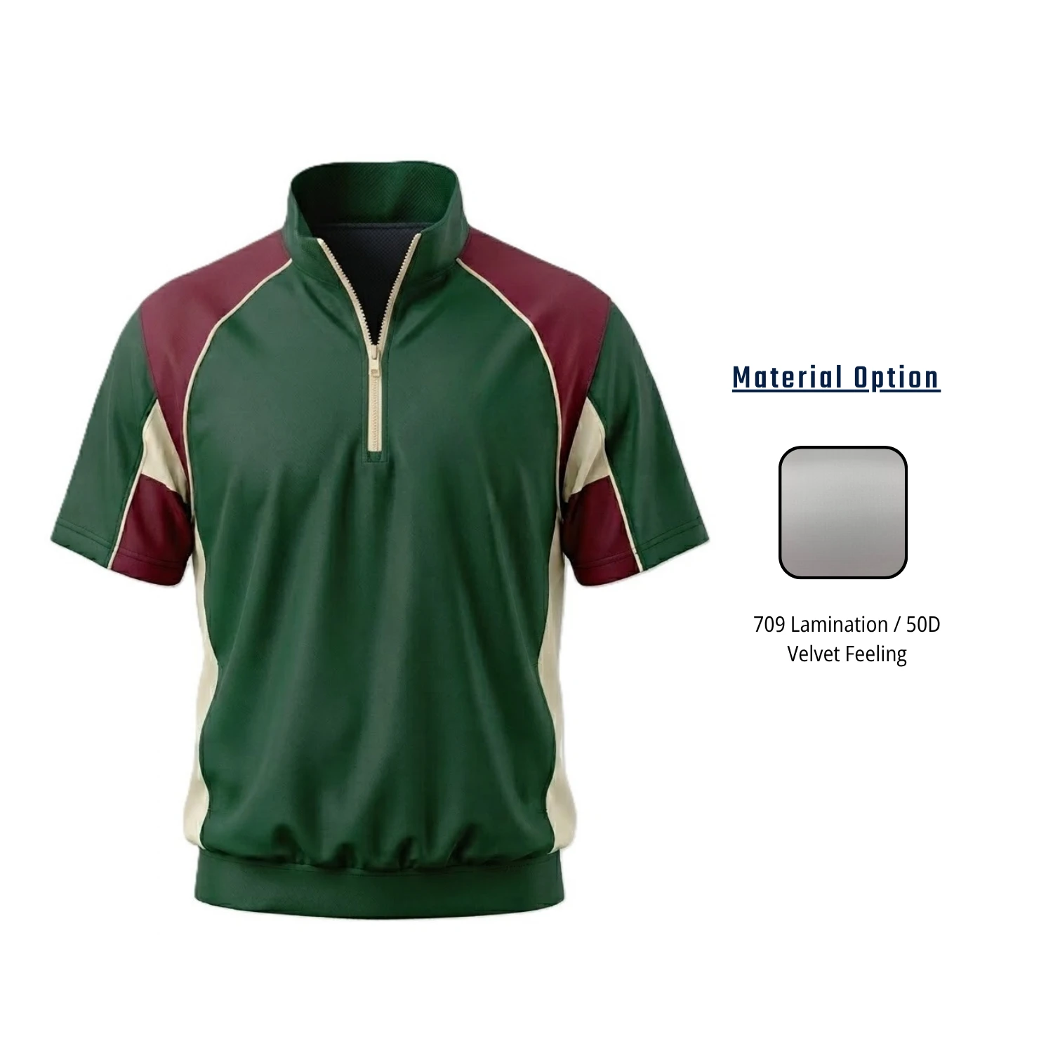 Custom Quarter Zip Baseball Windbreaker Jacket with Embroidery