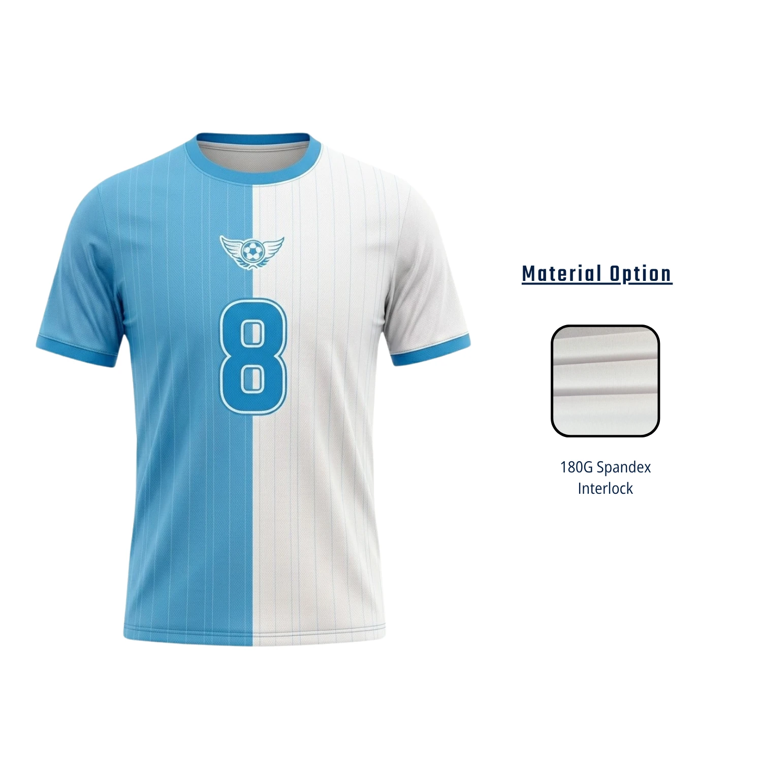 Custom Men's & Youth Soccer Jerseys with180G Spandex Interlock