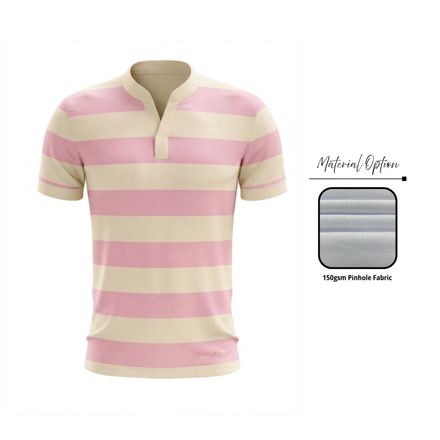 Custom Collarless Buttonless Pinhole Short Sleeve Polo Shirt