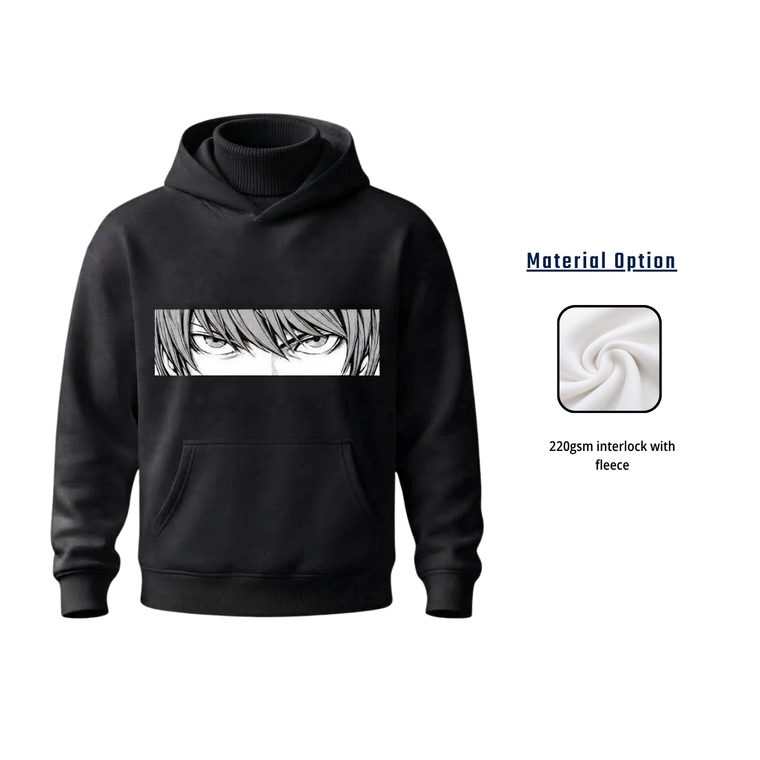 Custom Full Sublimation Lightweight Hoodie with Integrated Gaiter & Kangaroo Pocket
