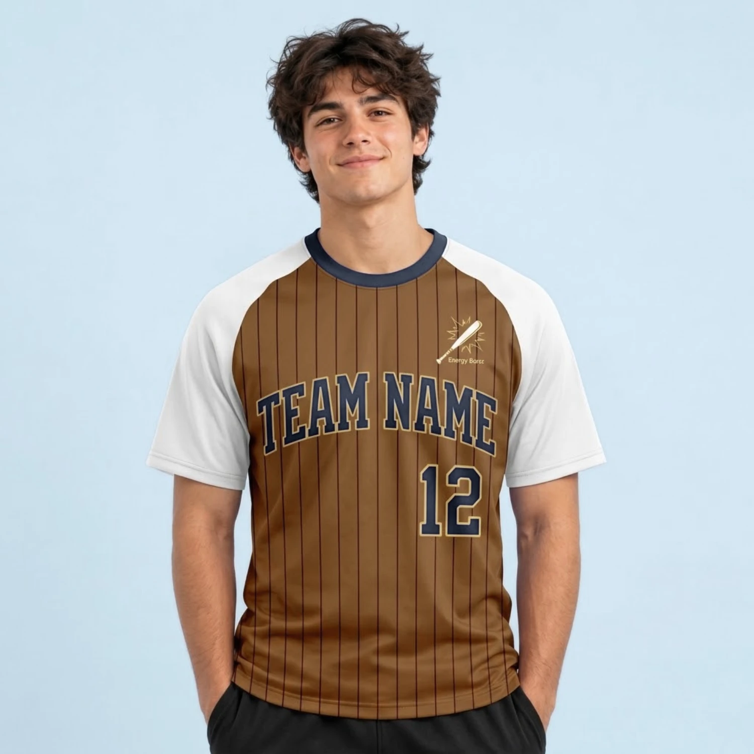 Custom Crew Neck Baseball Jersey – 200G Interlock