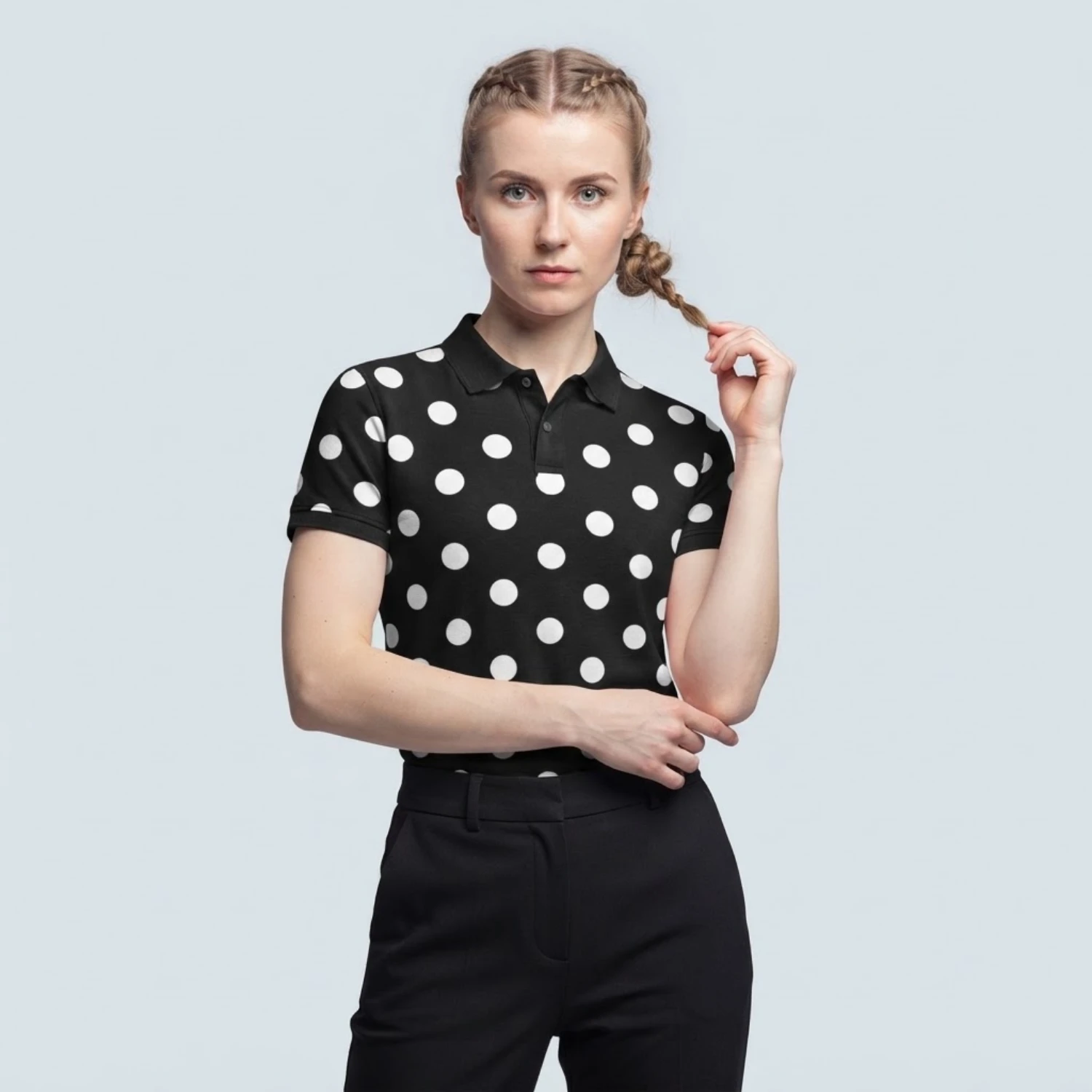Custom 2-Way Stretch Milk Silk Short Sleeve Polo Shirt