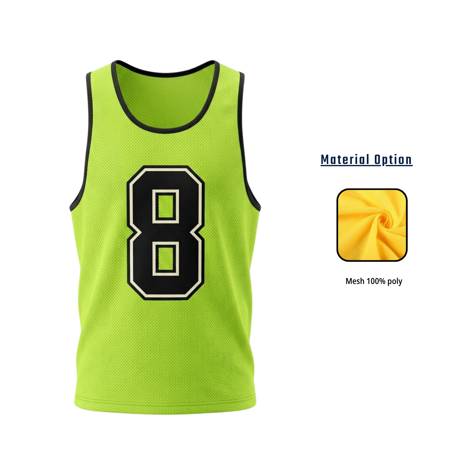 Breathable Polyester Mesh Training Pinnie