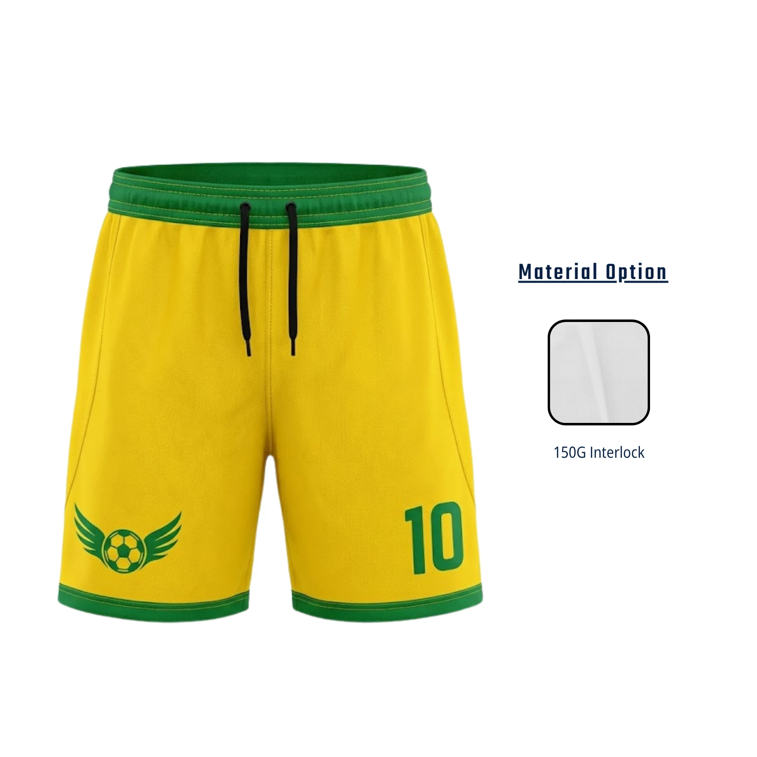 Custom Men’s & Youth Soccer Shorts with 150G Interlock