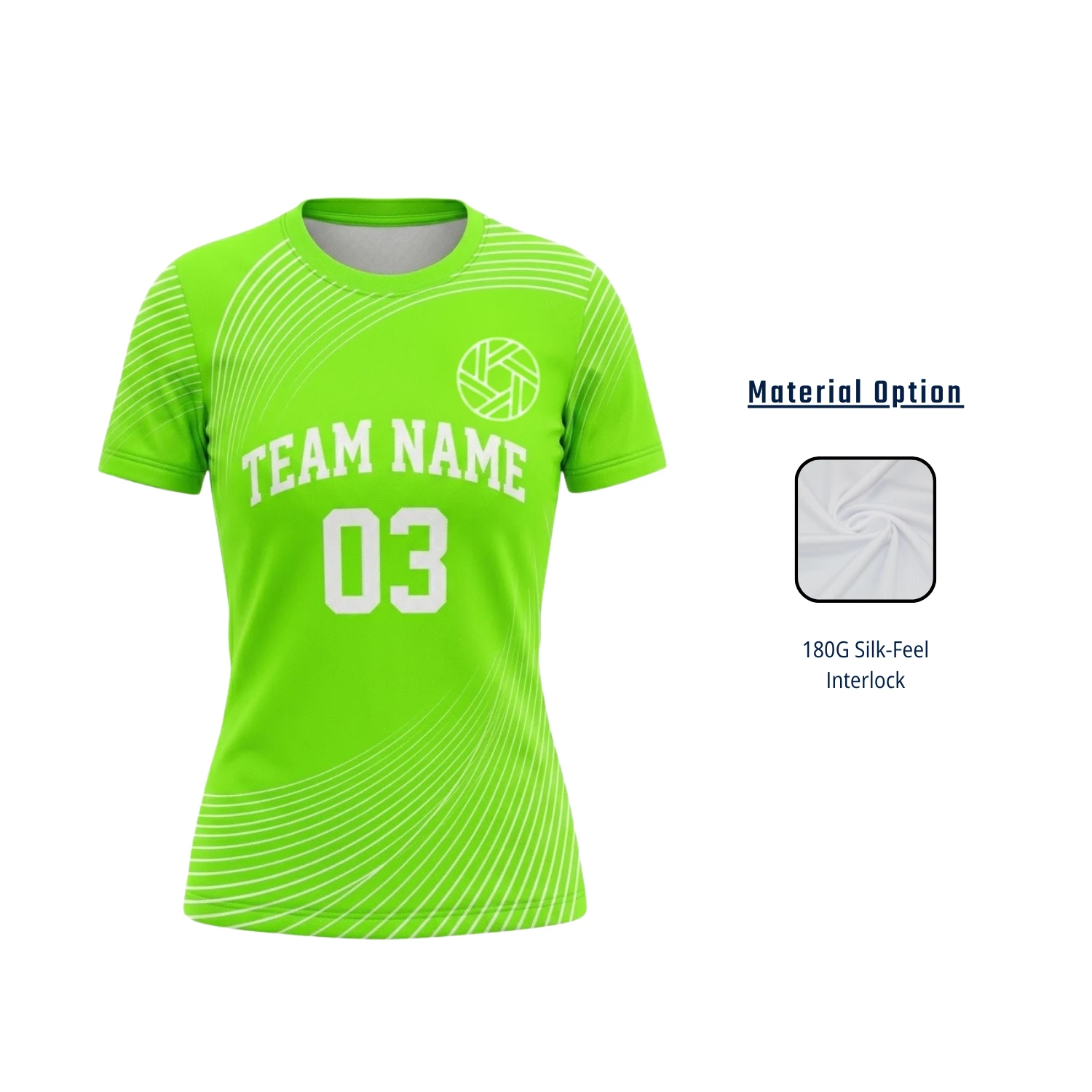 Premium Women’s Soccer Jersey with 180G Silk-Feel Interlock