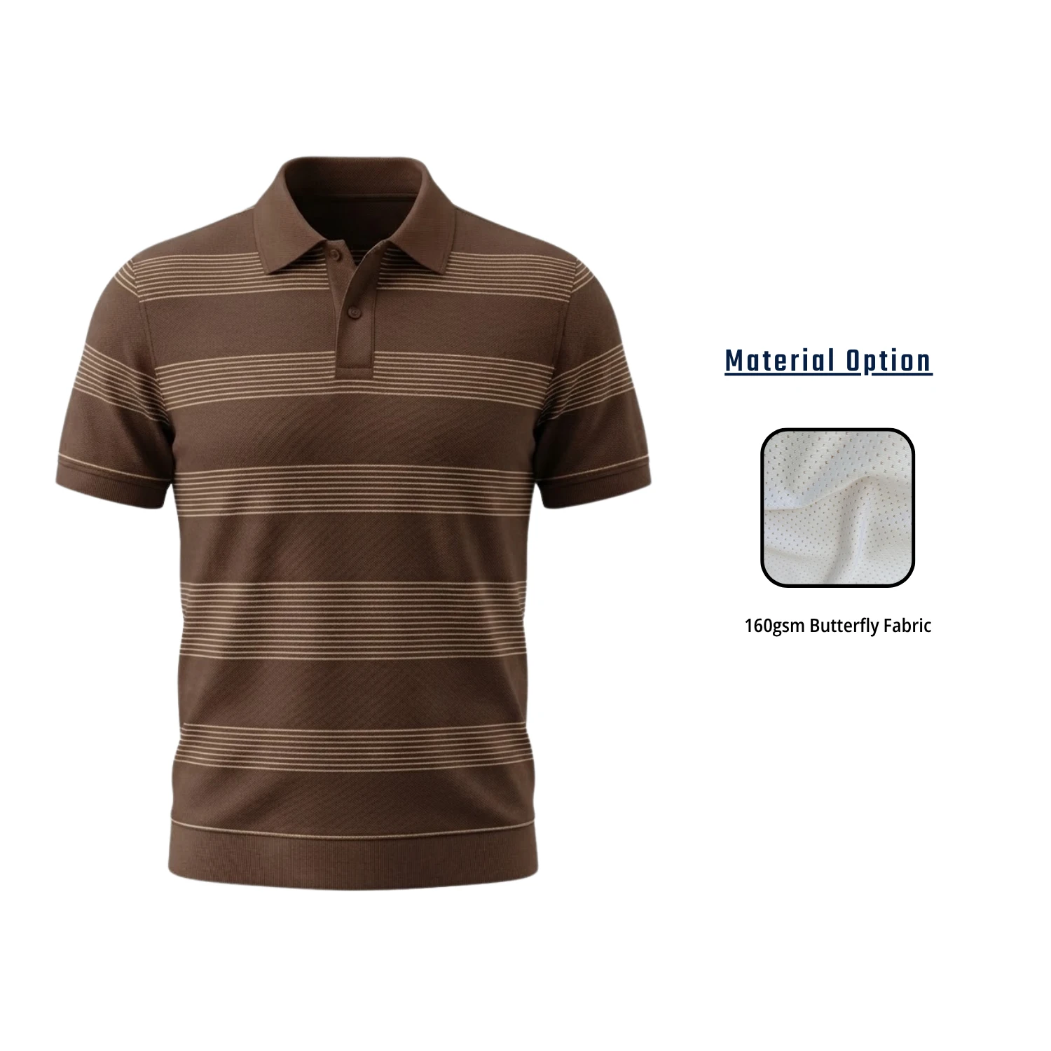 Men’s Butterfly Fabric Sublimation Short Sleeve Golf Polo Shirt