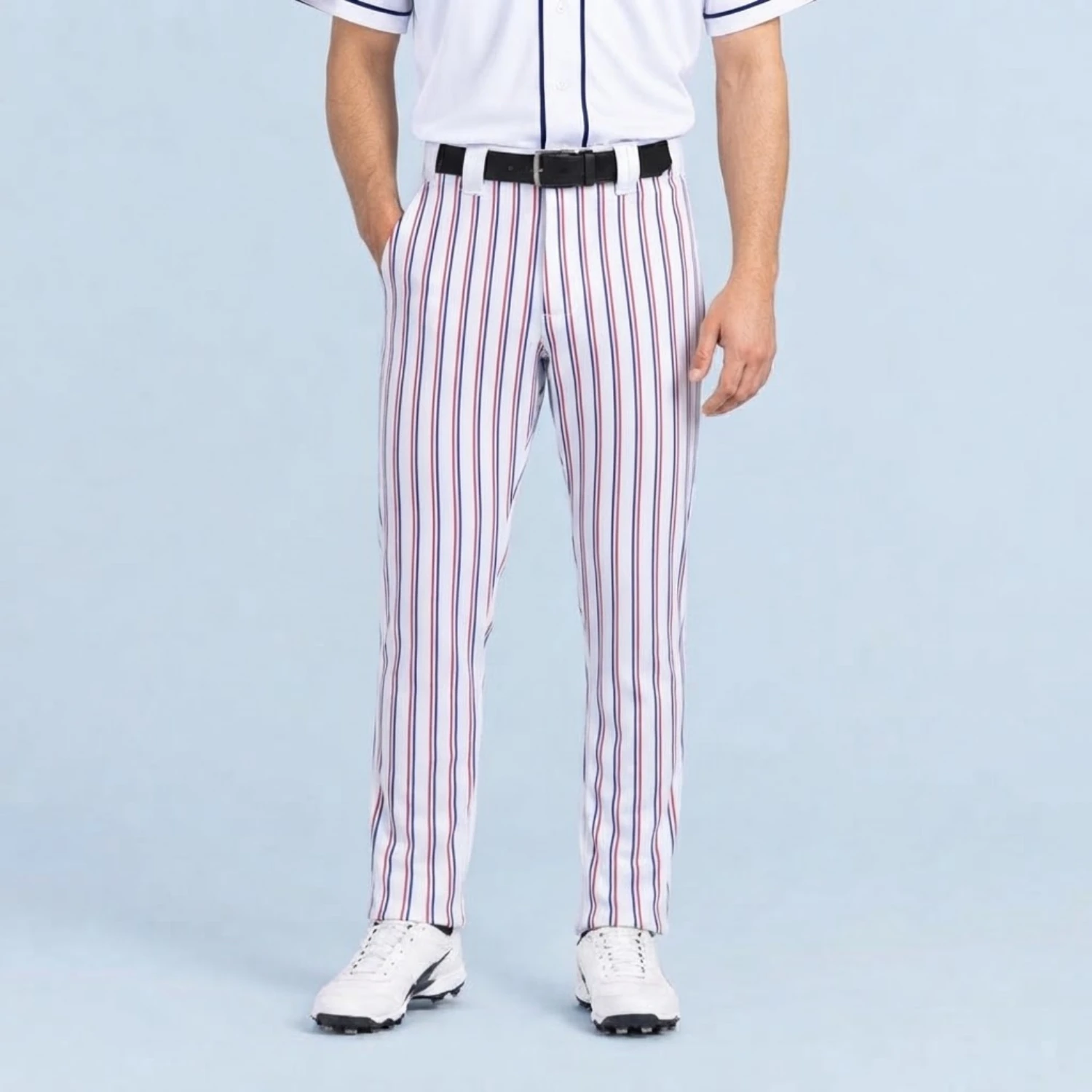 Custom Striped Baseball Pants – Full-Length