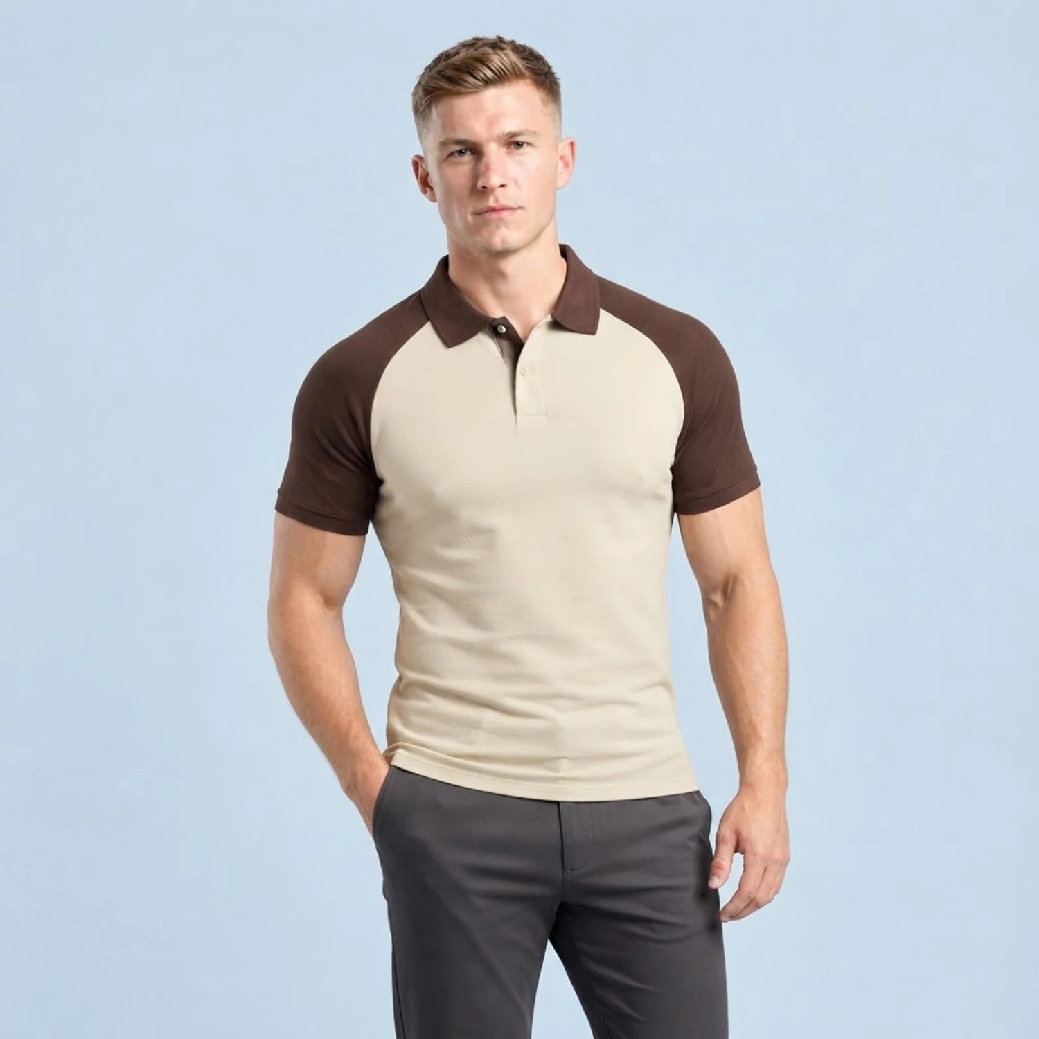 Custom Brushed Milk Silk Short Sleeve Polo Shirt