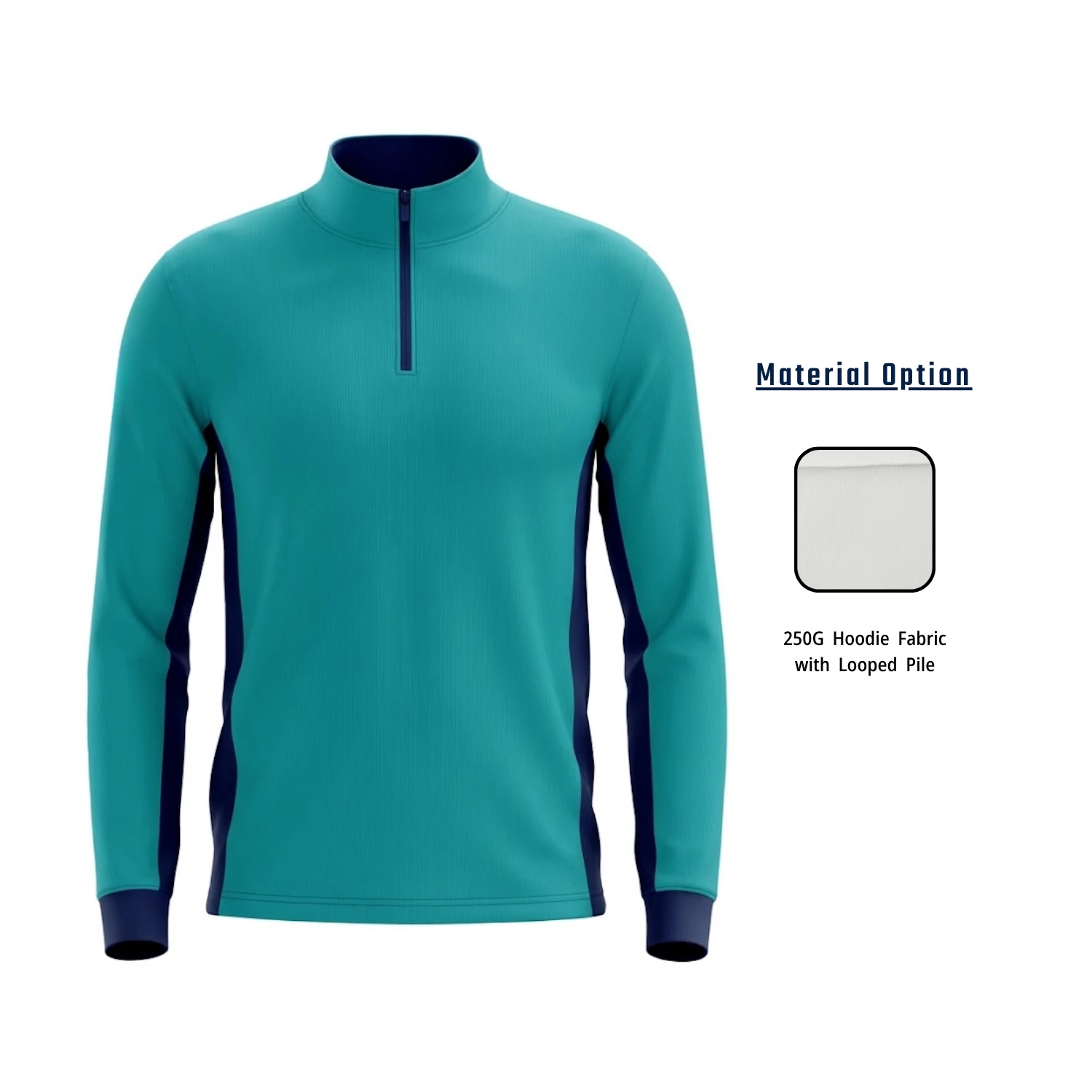 Custom 250G Lightweight Quarter Zip Sweatshirt