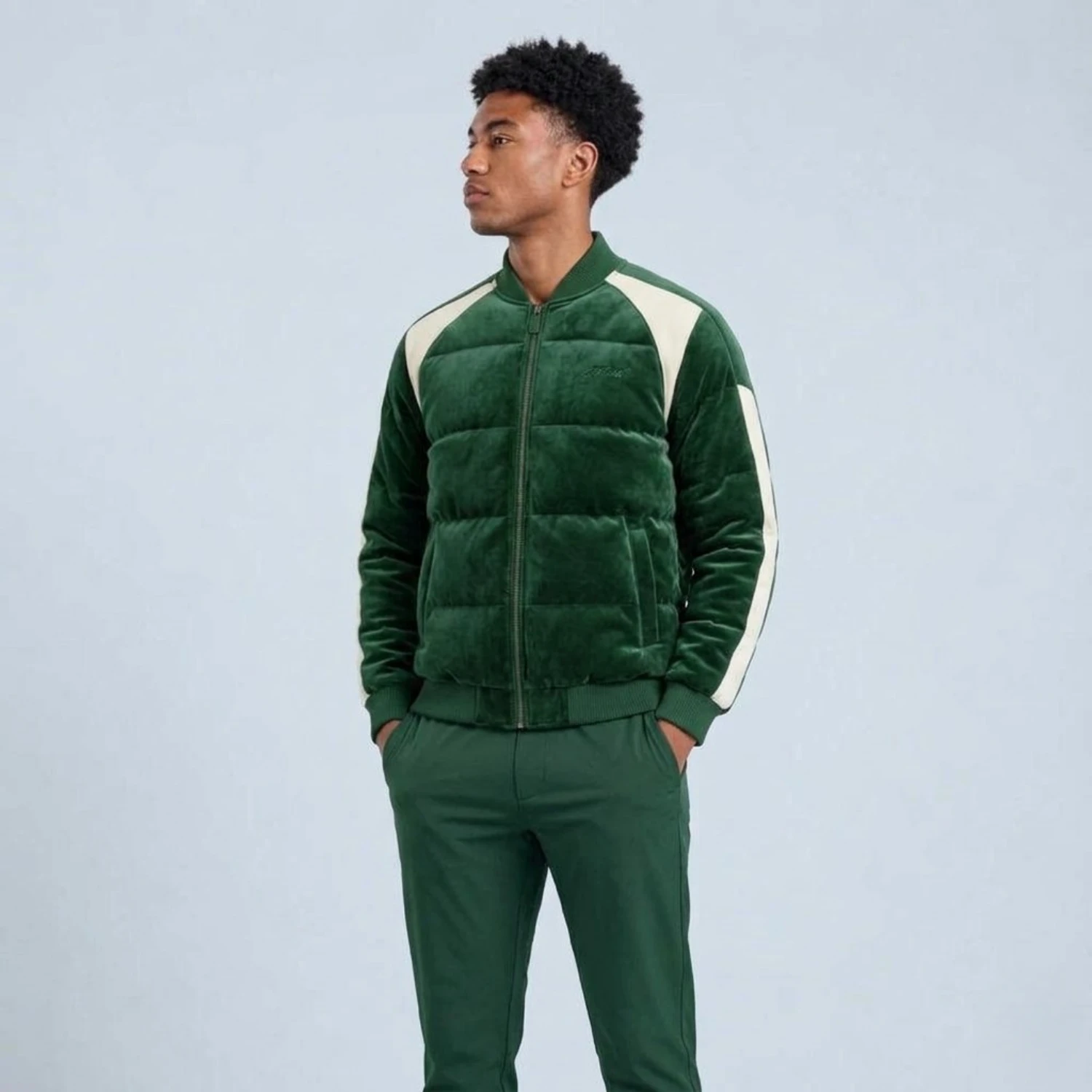 Premium Full Zip Baseball Puffer Jacket