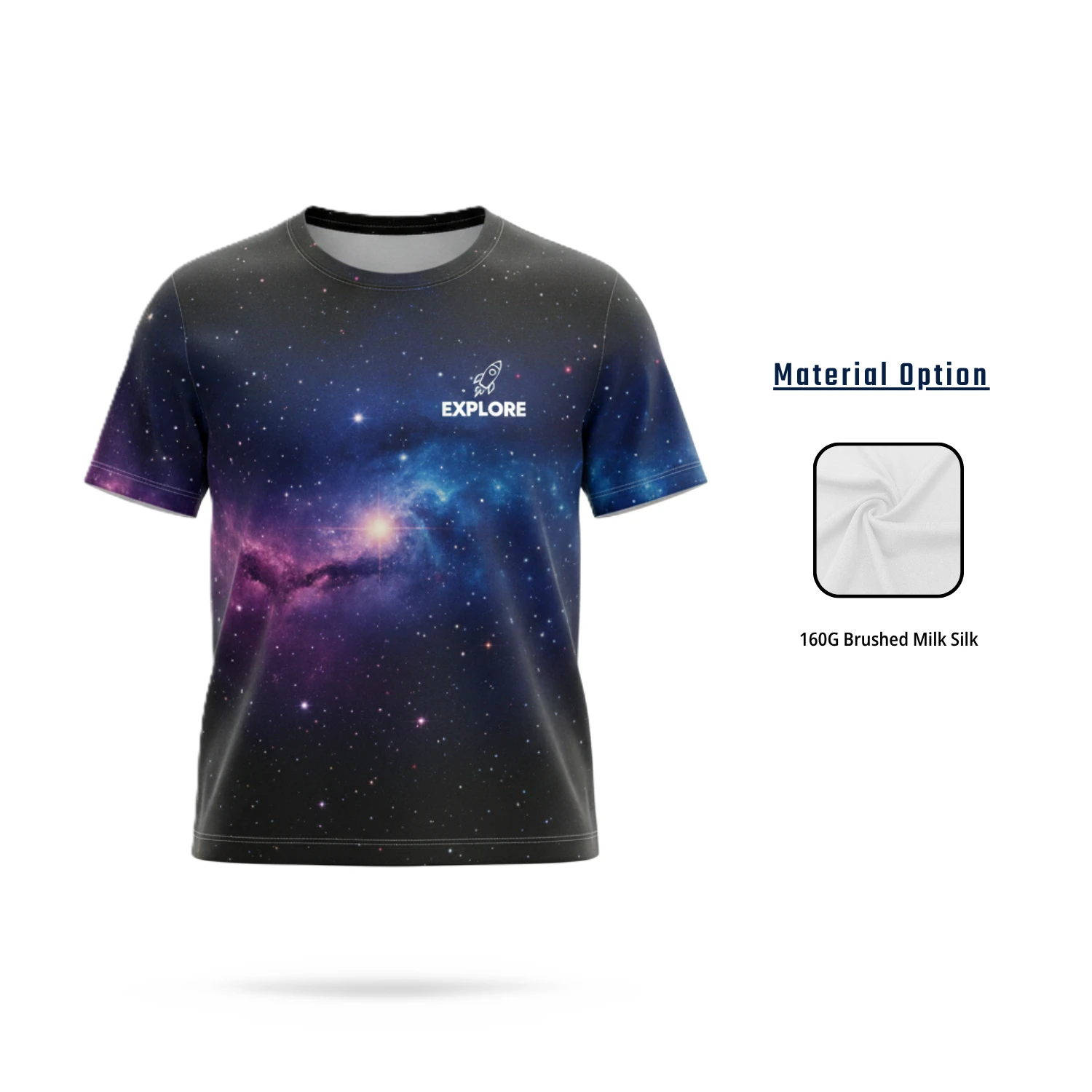Pro Series Brushed Milk Silk Custom Sublimation T-Shirt – Soft Stretch