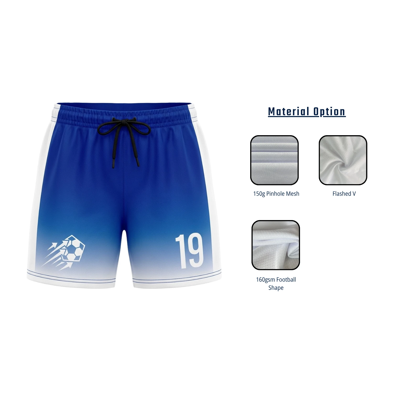 Custom Sublimation Soccer Shorts – Lightweight 100% Polyester