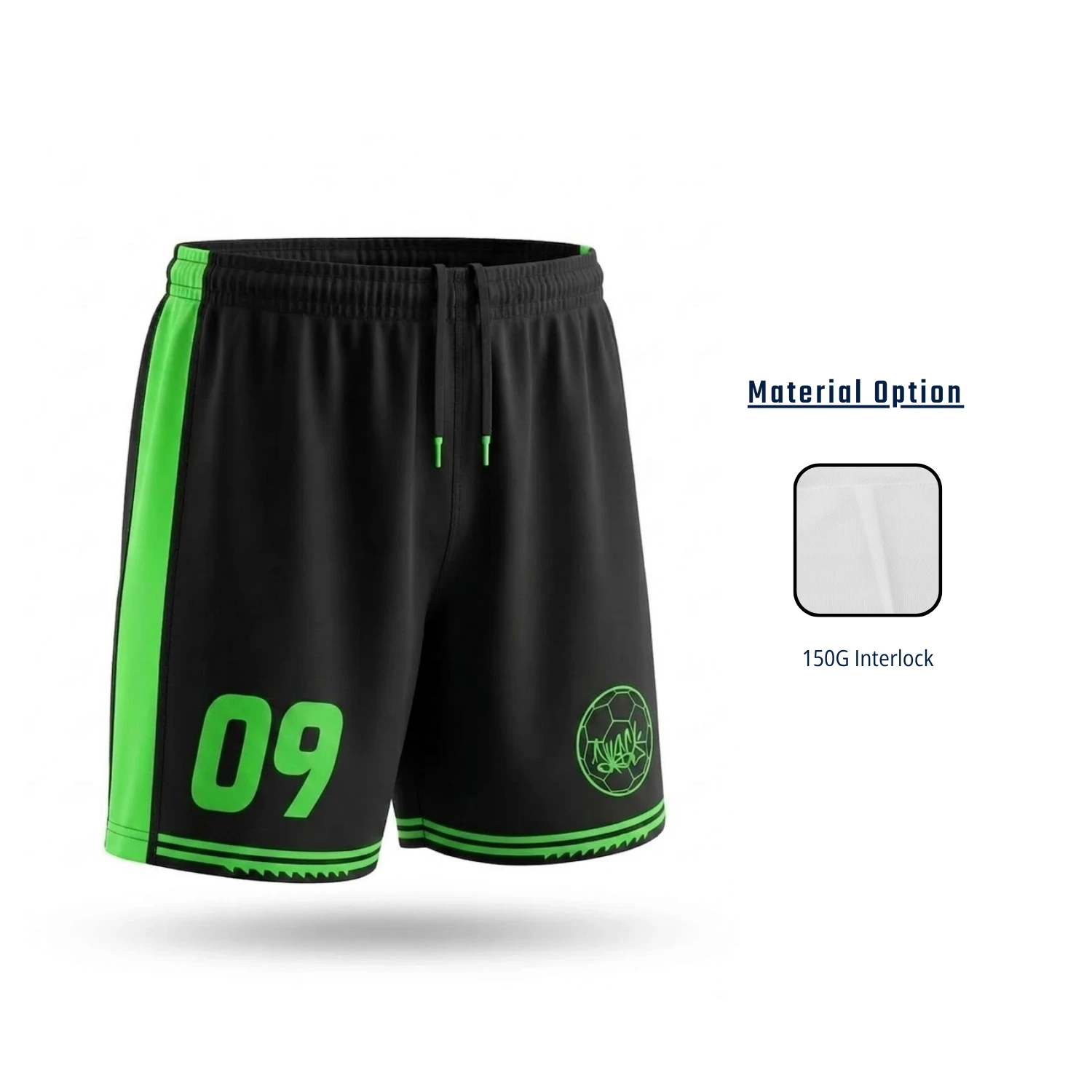 Custom Women’s Soccer Shorts – 150G Interlock