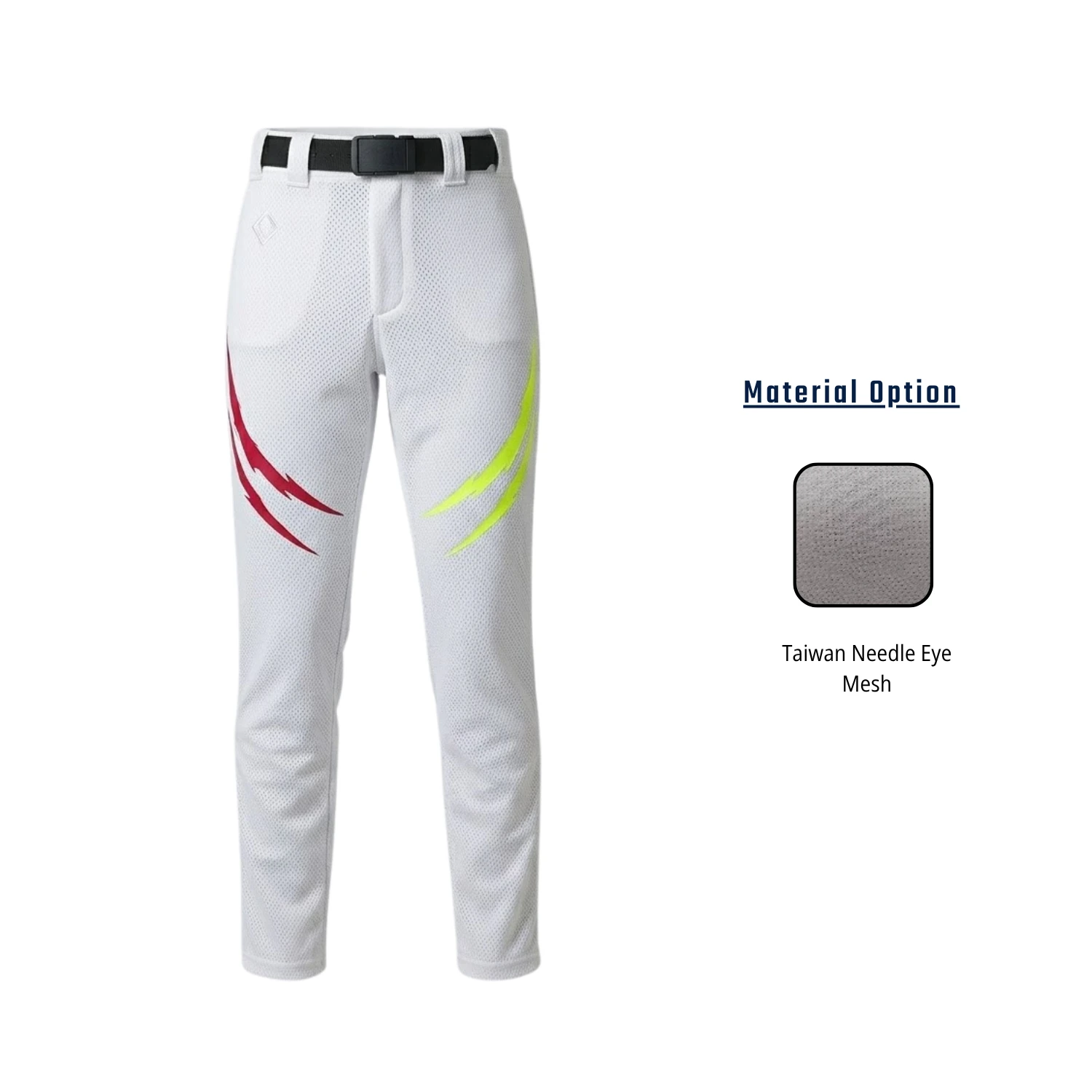 Custom Mesh Baseball Pants – Taiwan Needle Eye Breathable Full-Length
