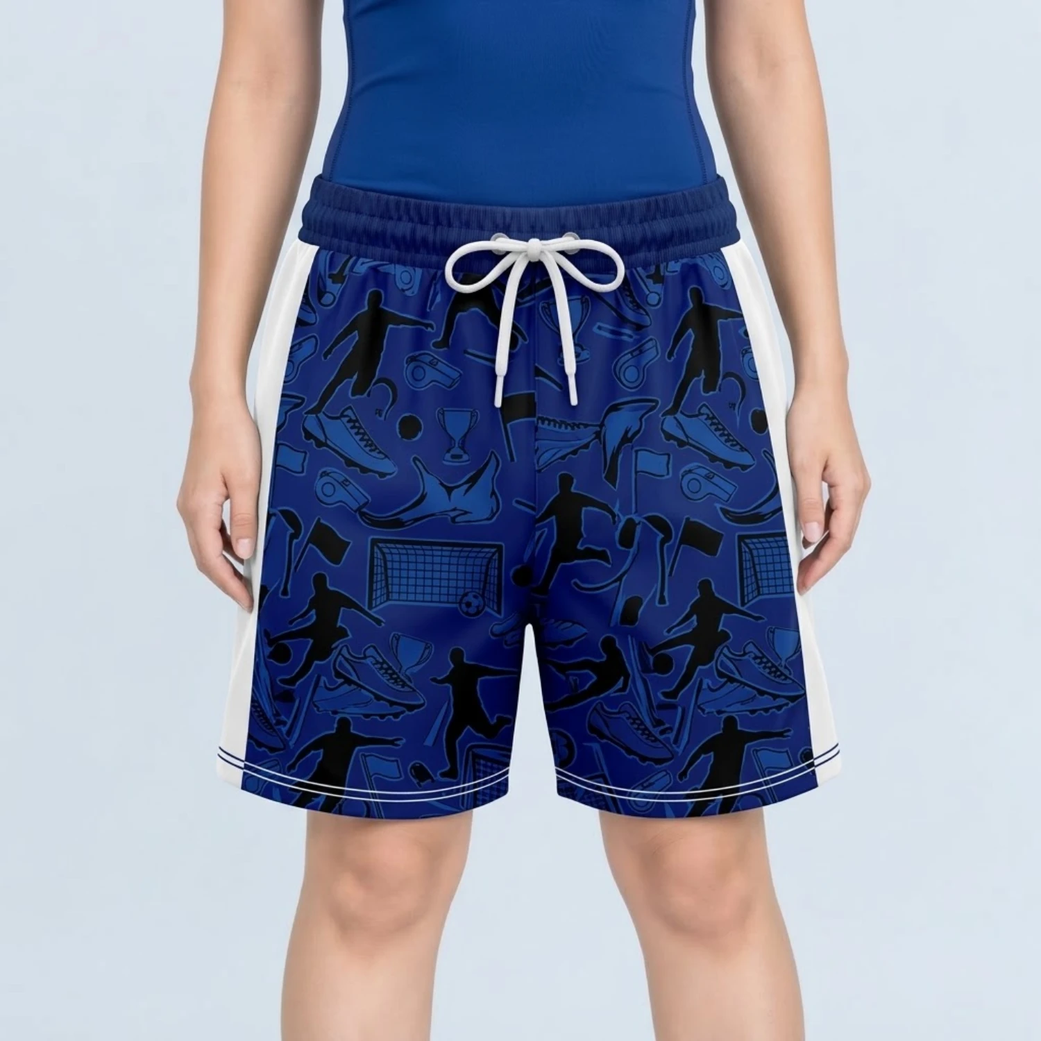 Custom Women's Sublimation Soccer Shorts – 160gsm Birdseye Mesh