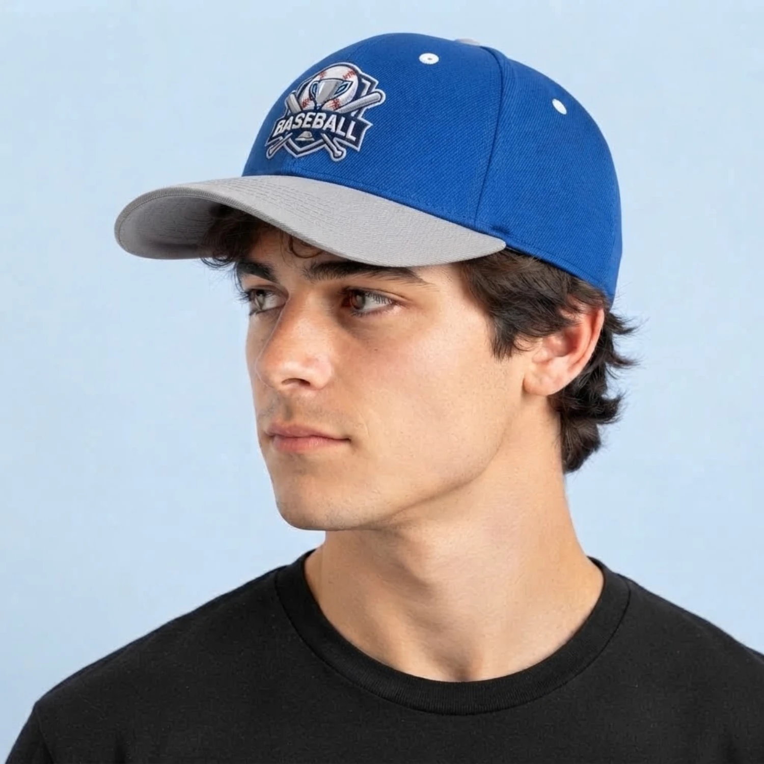 Custom Structured Baseball Cap – Sports Interlock 3D Embroidered