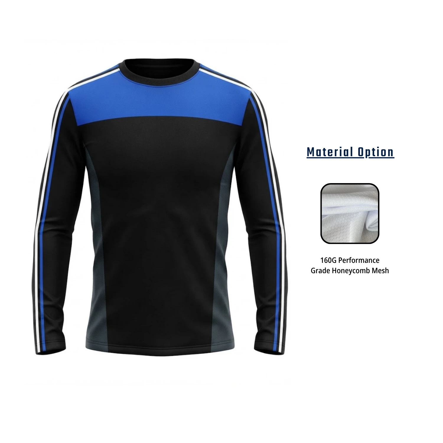 Custom Full Sublimation Long Sleeve T-Shirt | 160GSM Honeycomb Mesh