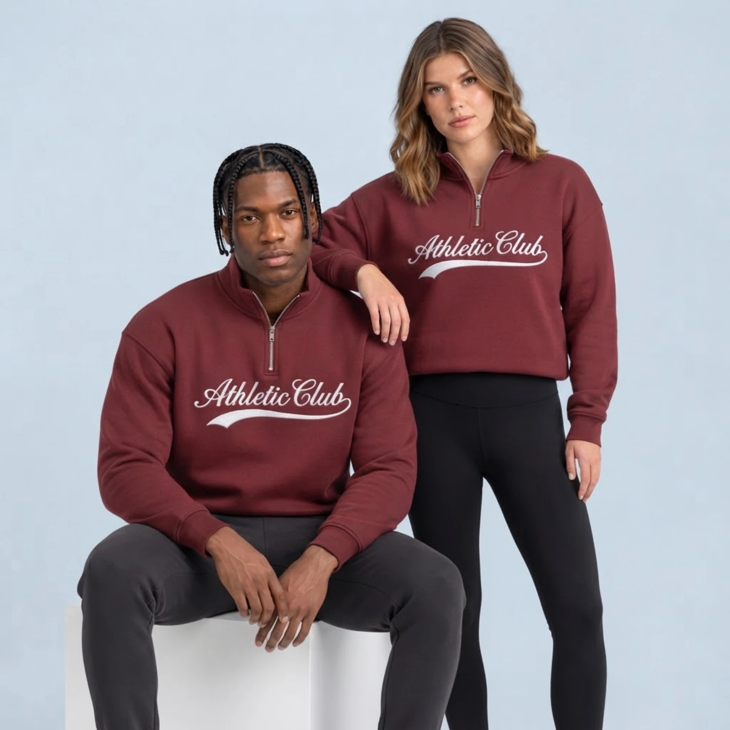 150G Pinhole Fabric Quarter Zip Pullover