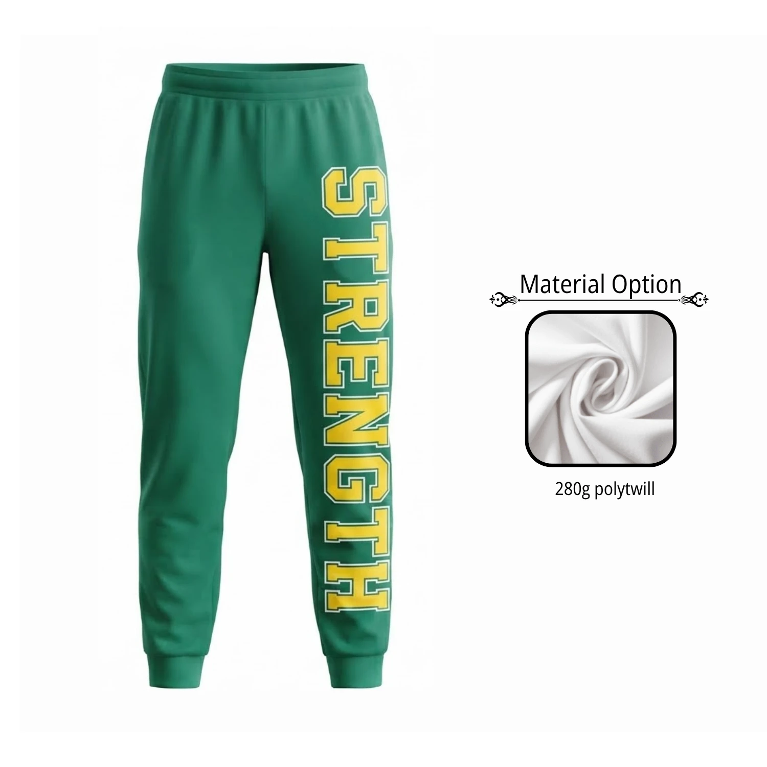 Economy Series 280G Polyester Twill Sweatpants