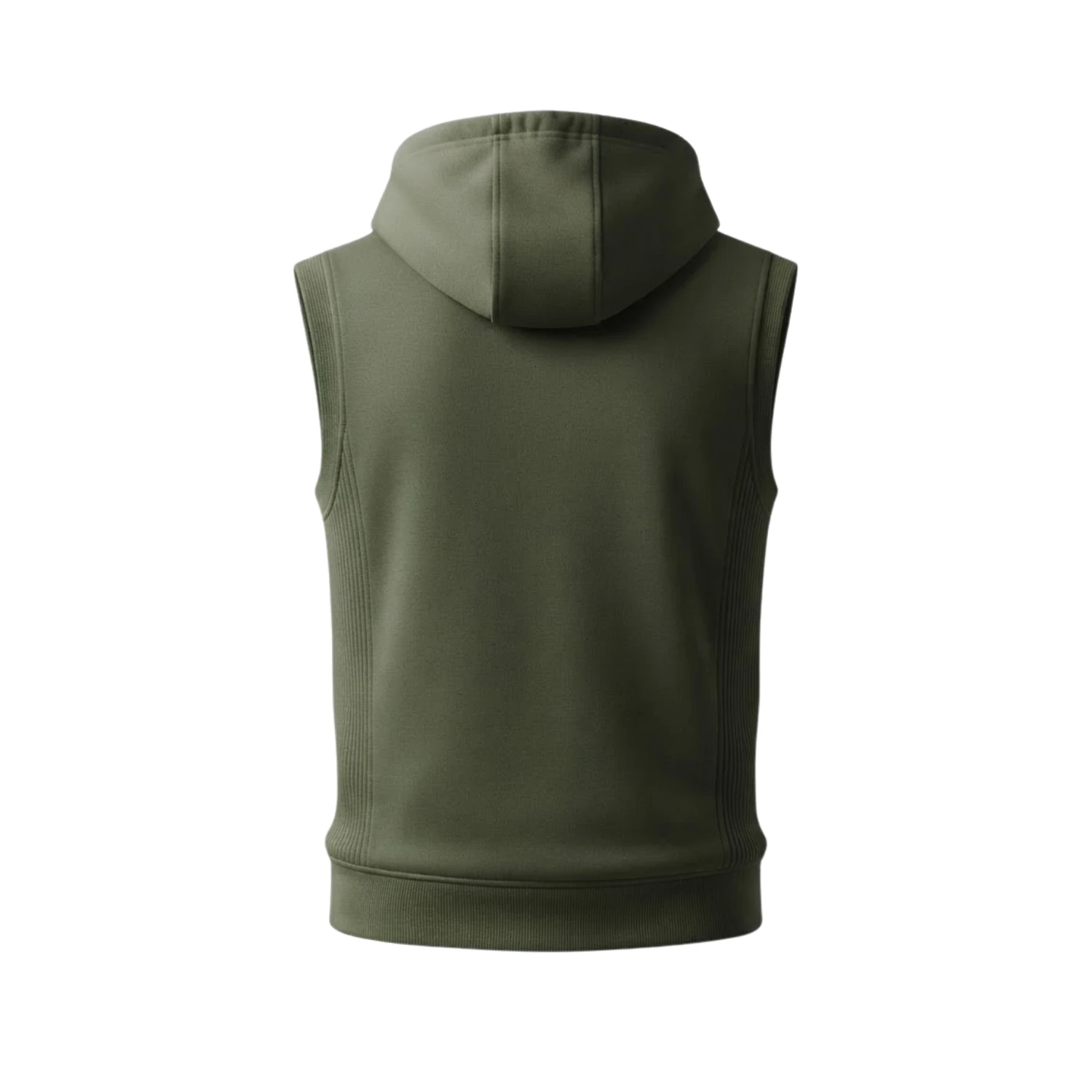 Custom Full Sublimation 2-Way Stretch Milk Silk Sleeveless Hooded T-Shirt